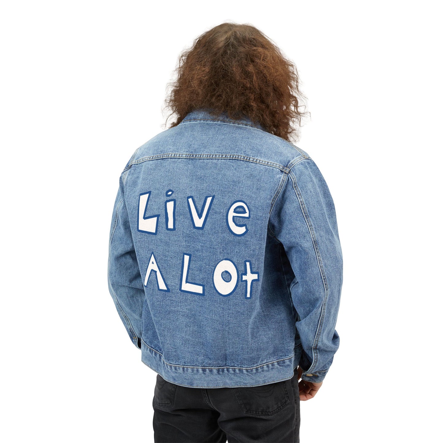 LIVE A LOT - Men’s Denim Jacket – Timeless Style. Bold Intent.