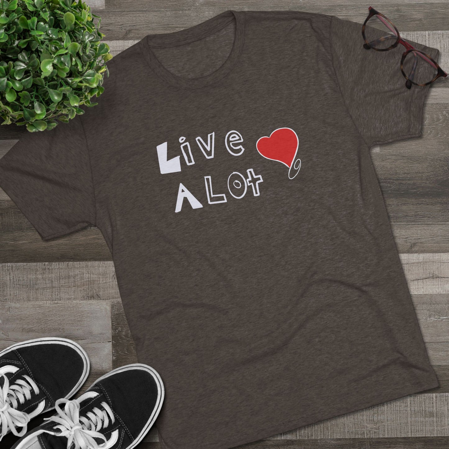 Live A Lot Tee — Heart Design / LA Edition (Multiple Color Options)