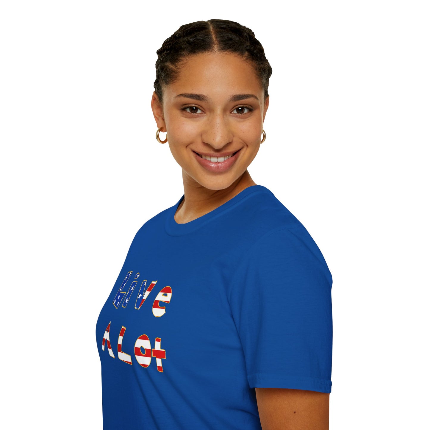 Live A Lot Tee — American Flag Edition (Multiple Color Options)