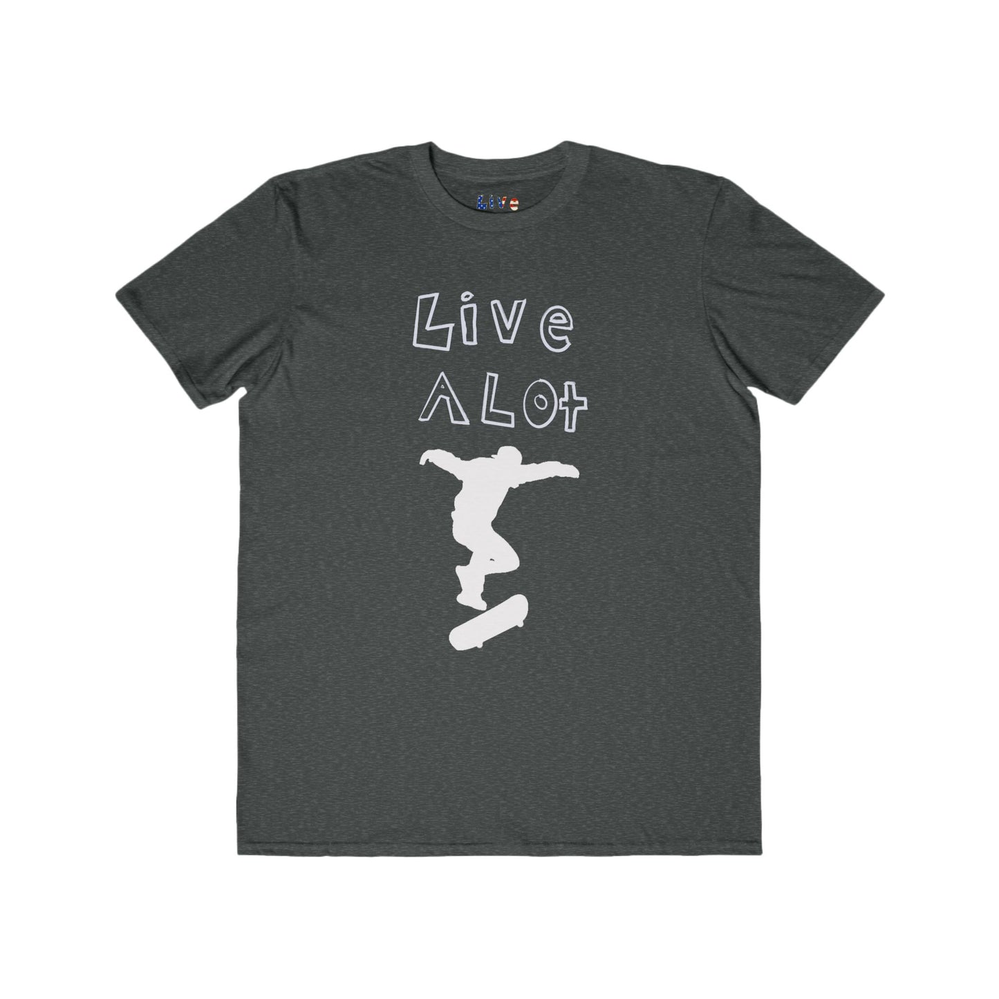 Live A Lot - Classic Cotton Tee — Skateboard Edition (Multiple Color Options)