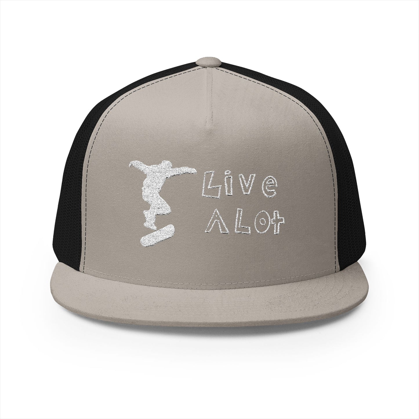 Live A Lot Panel Trucker Cap – Skateboarder Edition