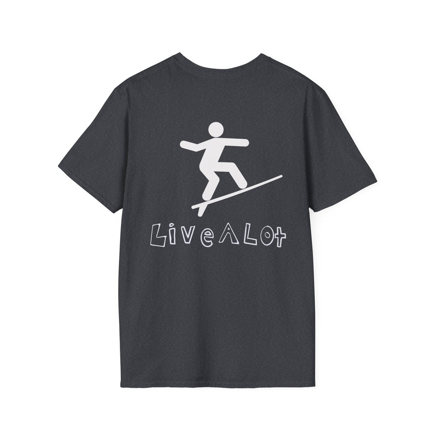 Live A Lot - Surfer Tee — Front & Back Print (Multiple Color Options)