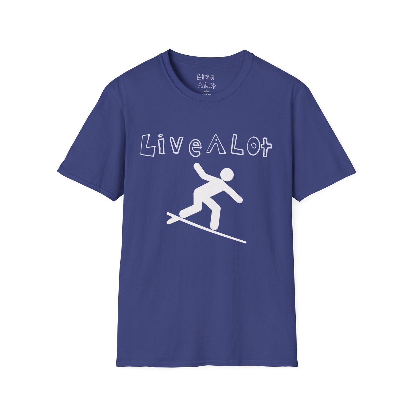 Live A Lot - Surfer Tee — Front & Back Print (Multiple Color Options)