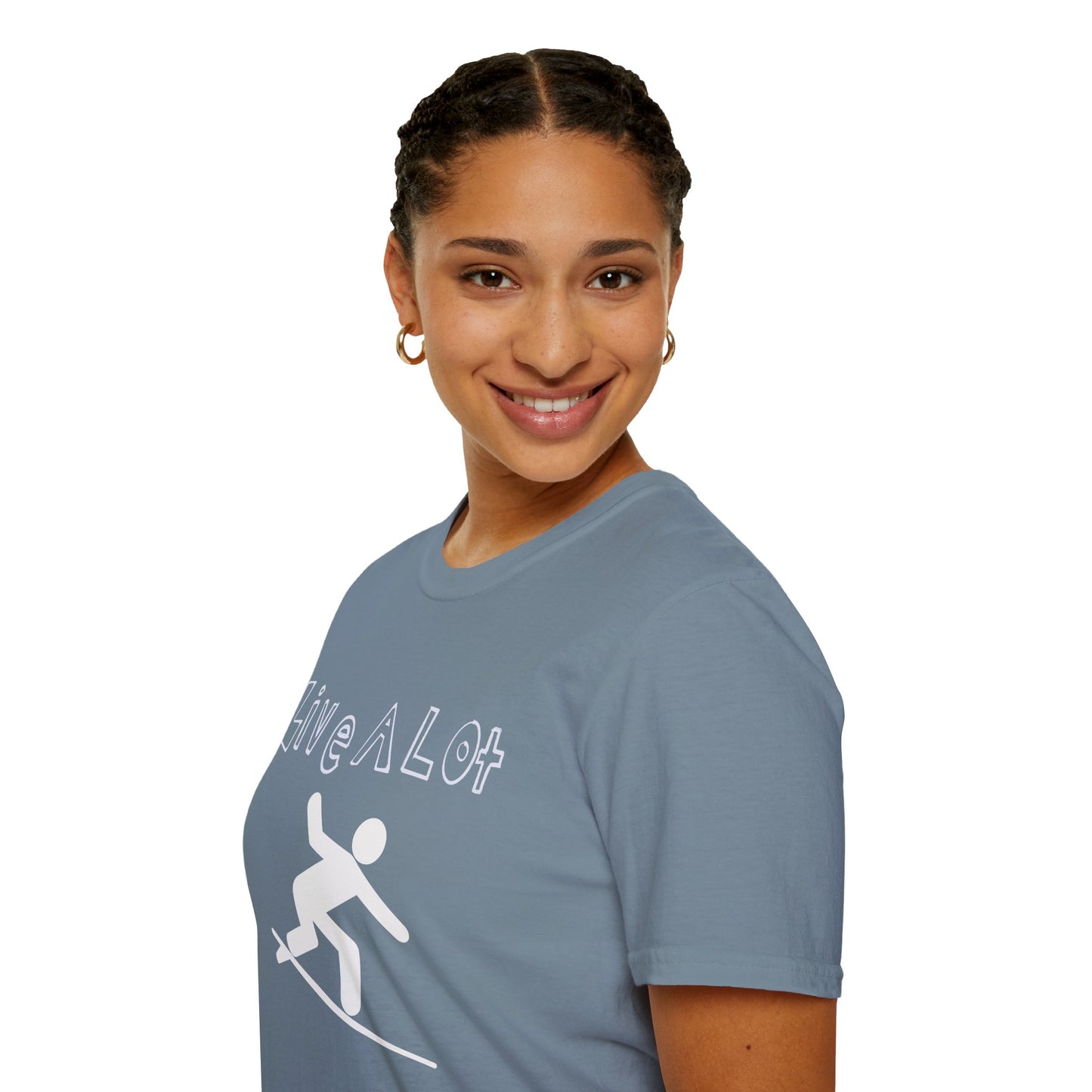 Live A Lot - Surfer Tee — Front & Back Print (Multiple Color Options)