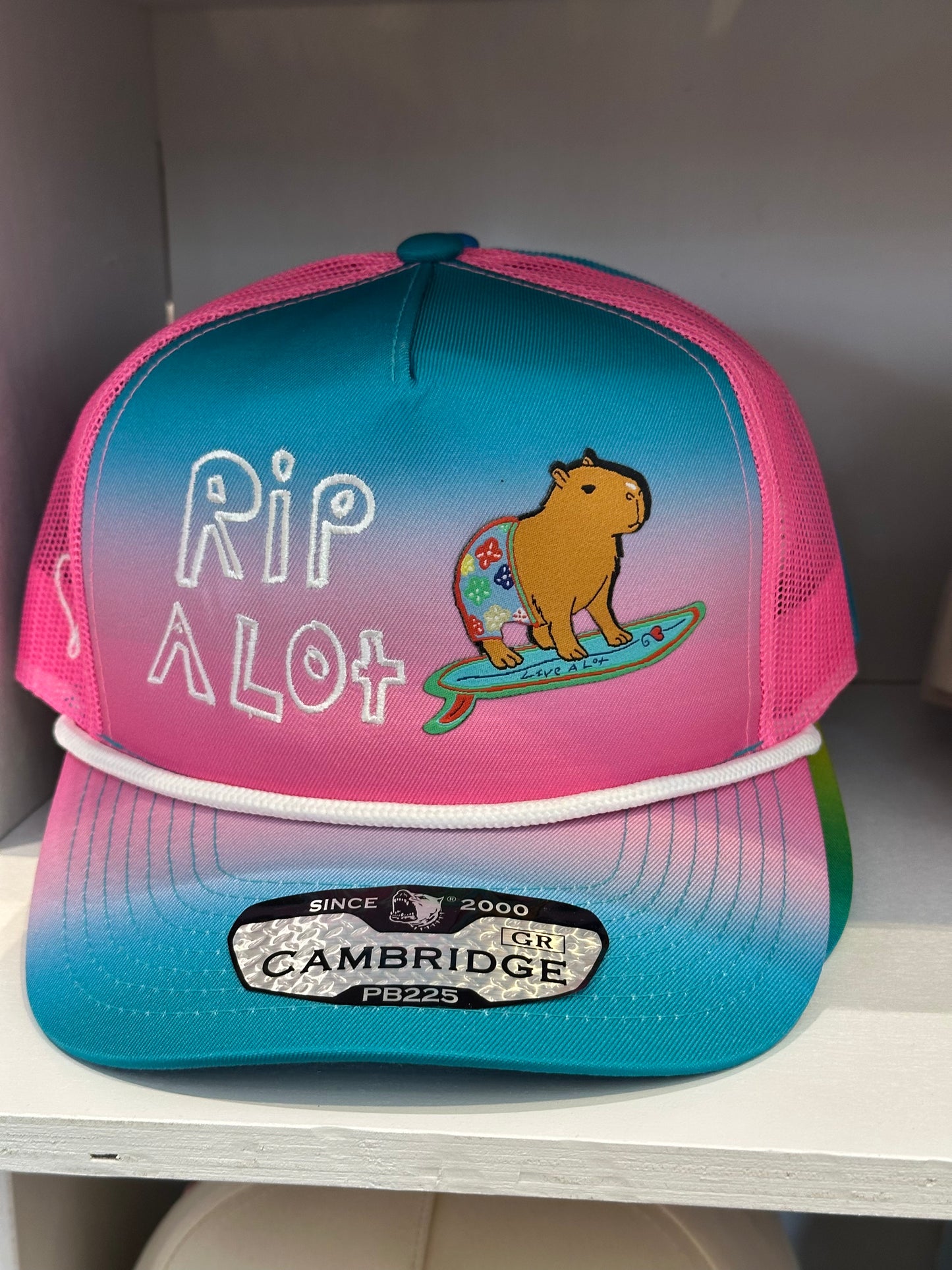 Sunset Surf Capybara Trucker Hat - RIP A LOT™
