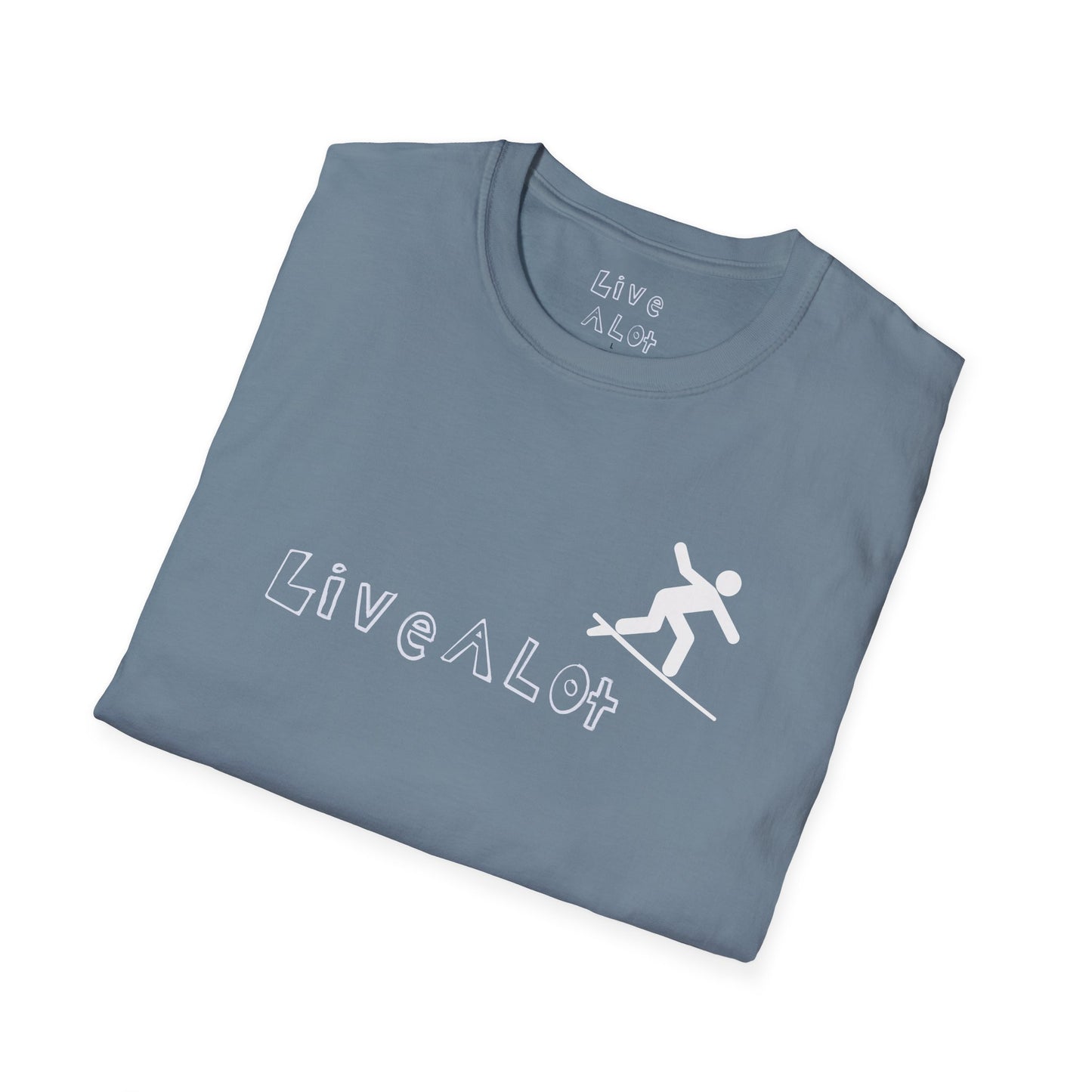 Live A Lot - Surfer Tee — Front & Back Print (Multiple Color Options)