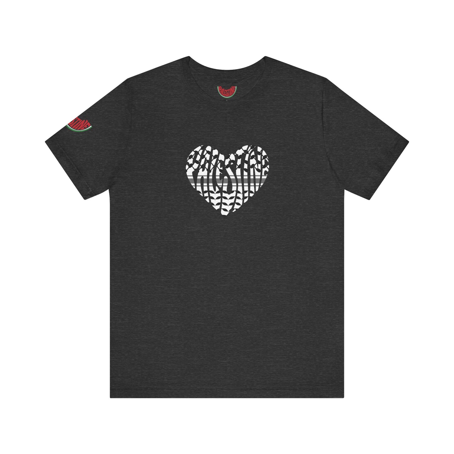 Copy of Palestinian Heart – Keffiyah & Watermelon Edition Tee (multiple color options)