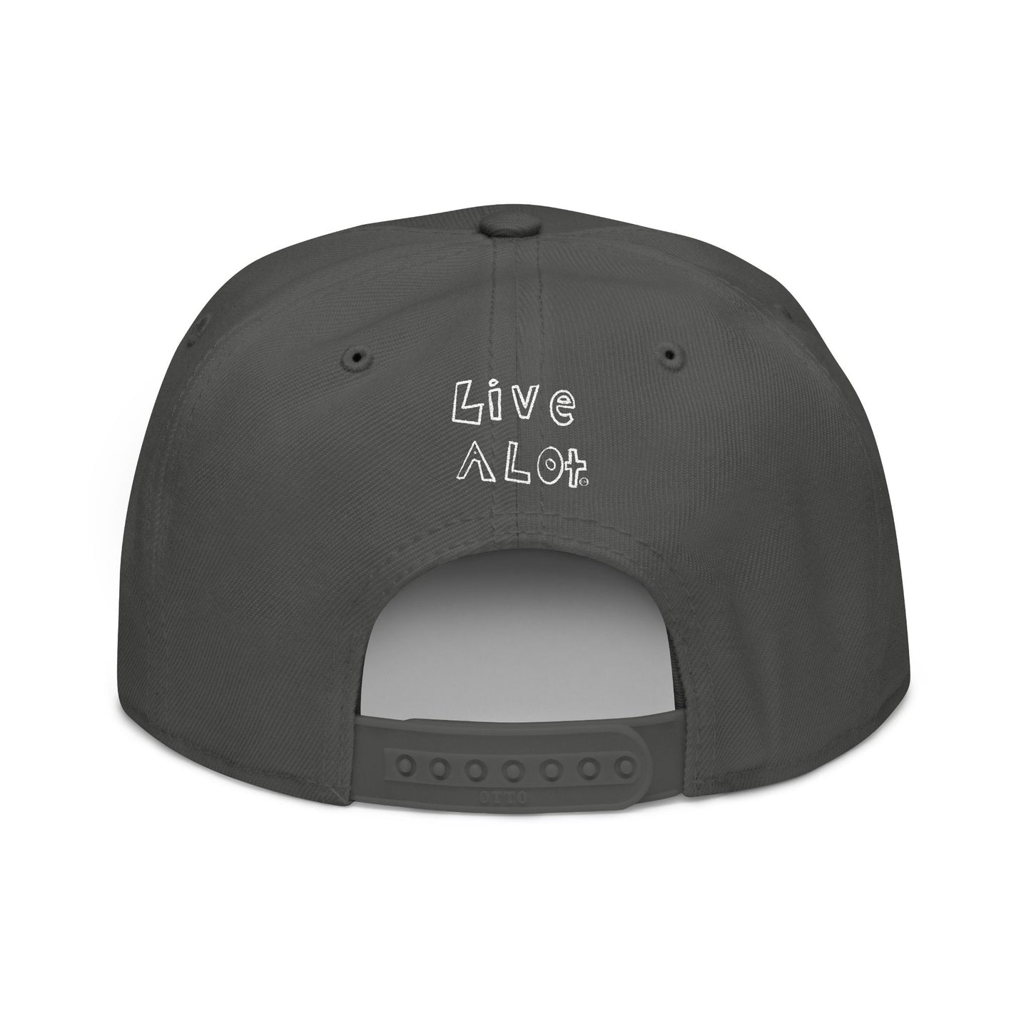 STEAMBOAT WILLIE INSPIRED - LIVE A LOT – Black & White Snapback Hat (Several Hat Color Options)