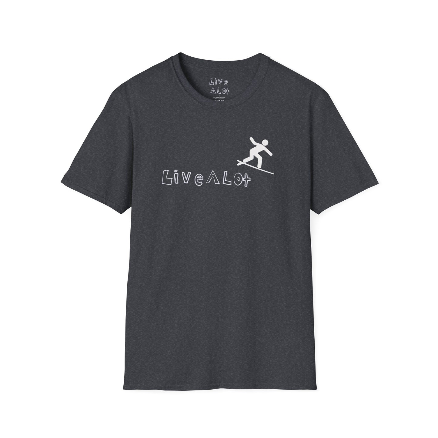 Live A Lot - Surfer Tee — Front & Back Print (Multiple Color Options)