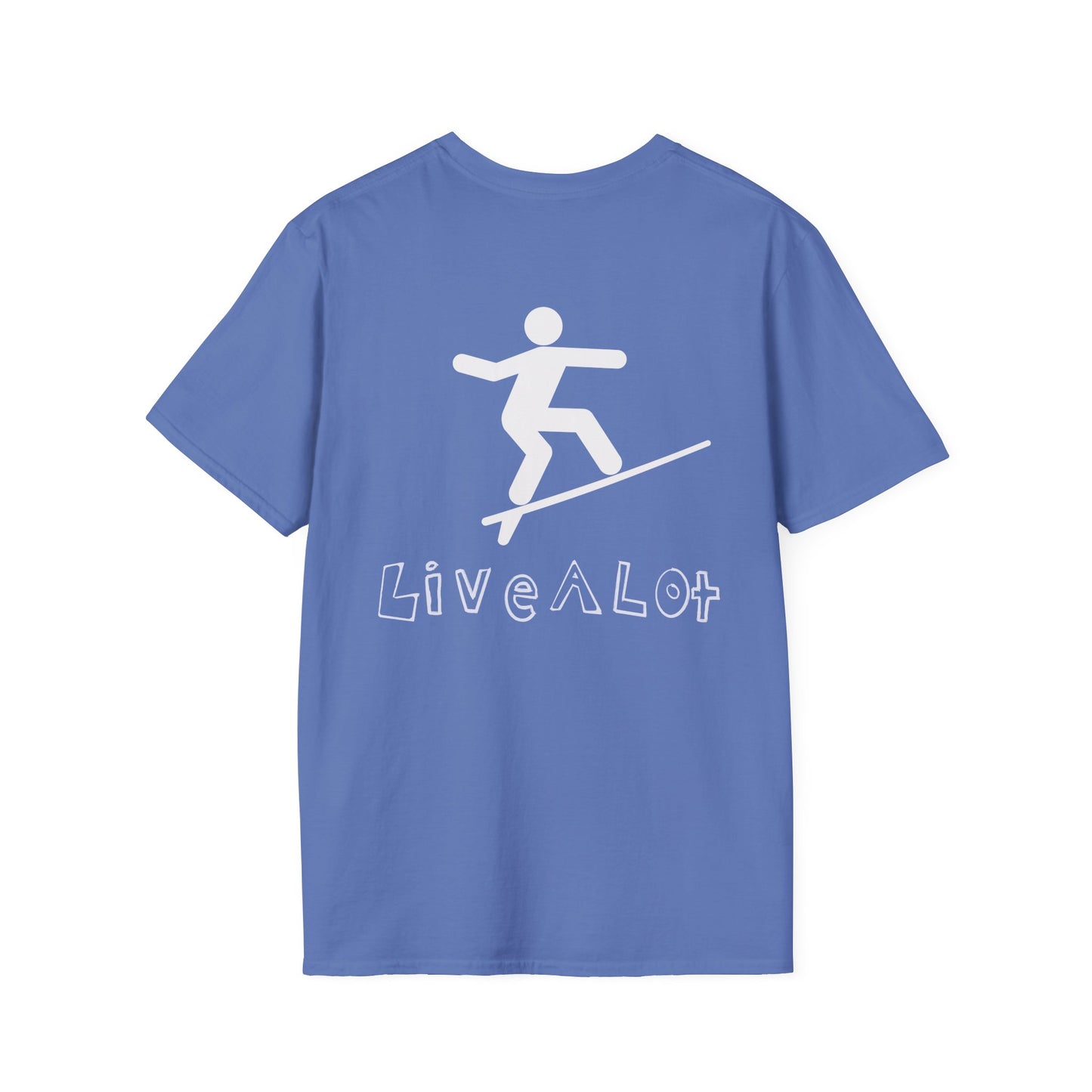 Live A Lot - Surfer Tee — Front & Back Print (Multiple Color Options)