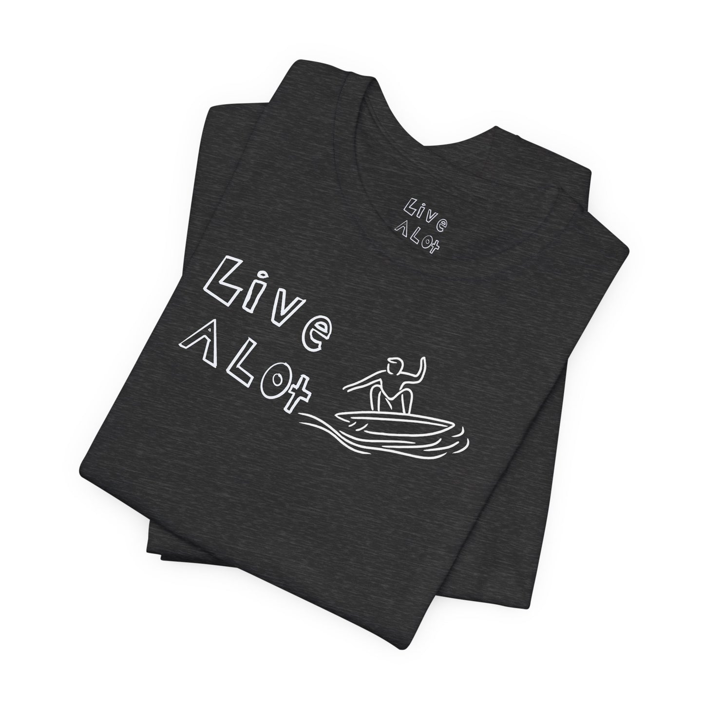 Live A Lot – Single Line Surfer Tee (Bella+Canvas 3001)