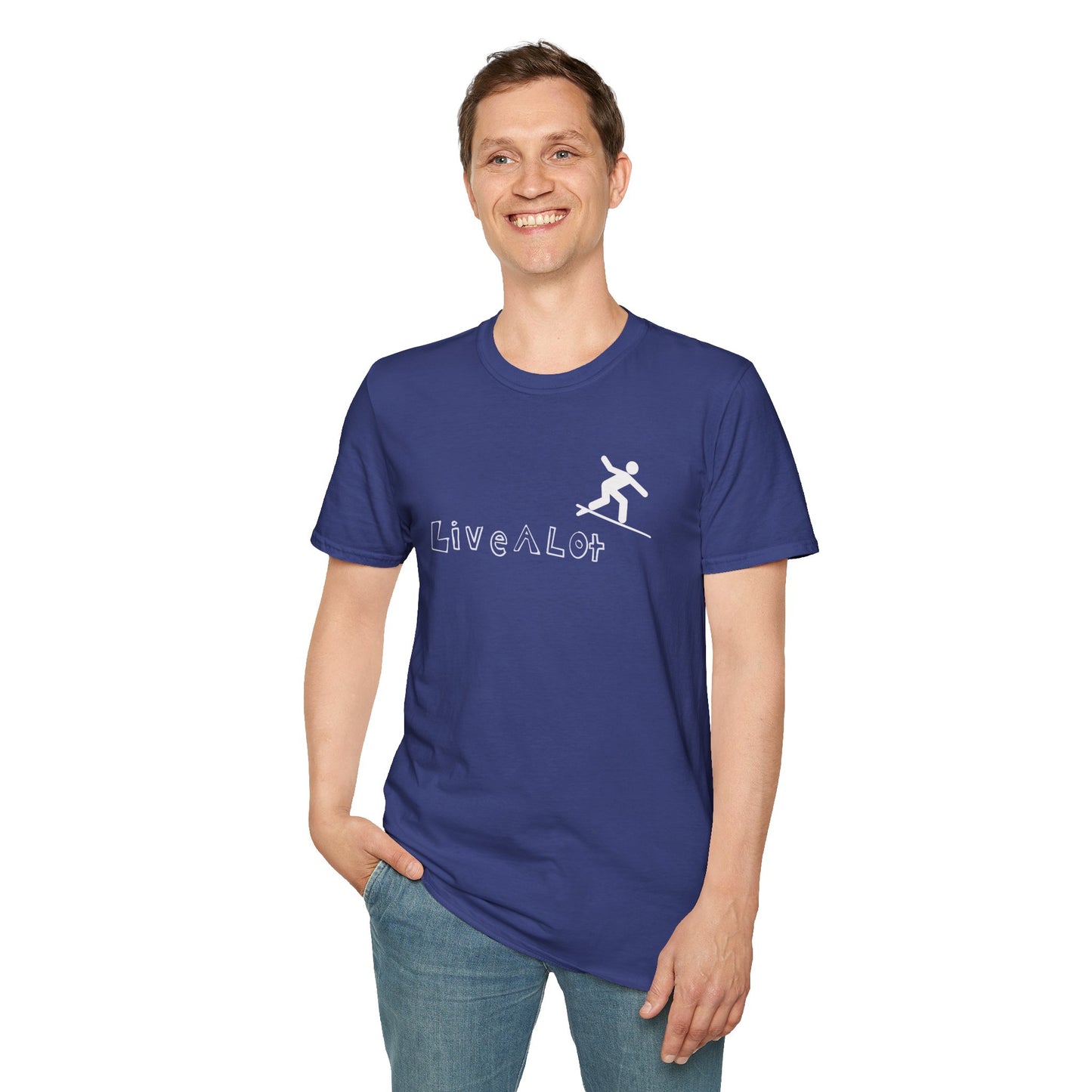 Live A Lot - Surfer Tee — Front & Back Print (Multiple Color Options)