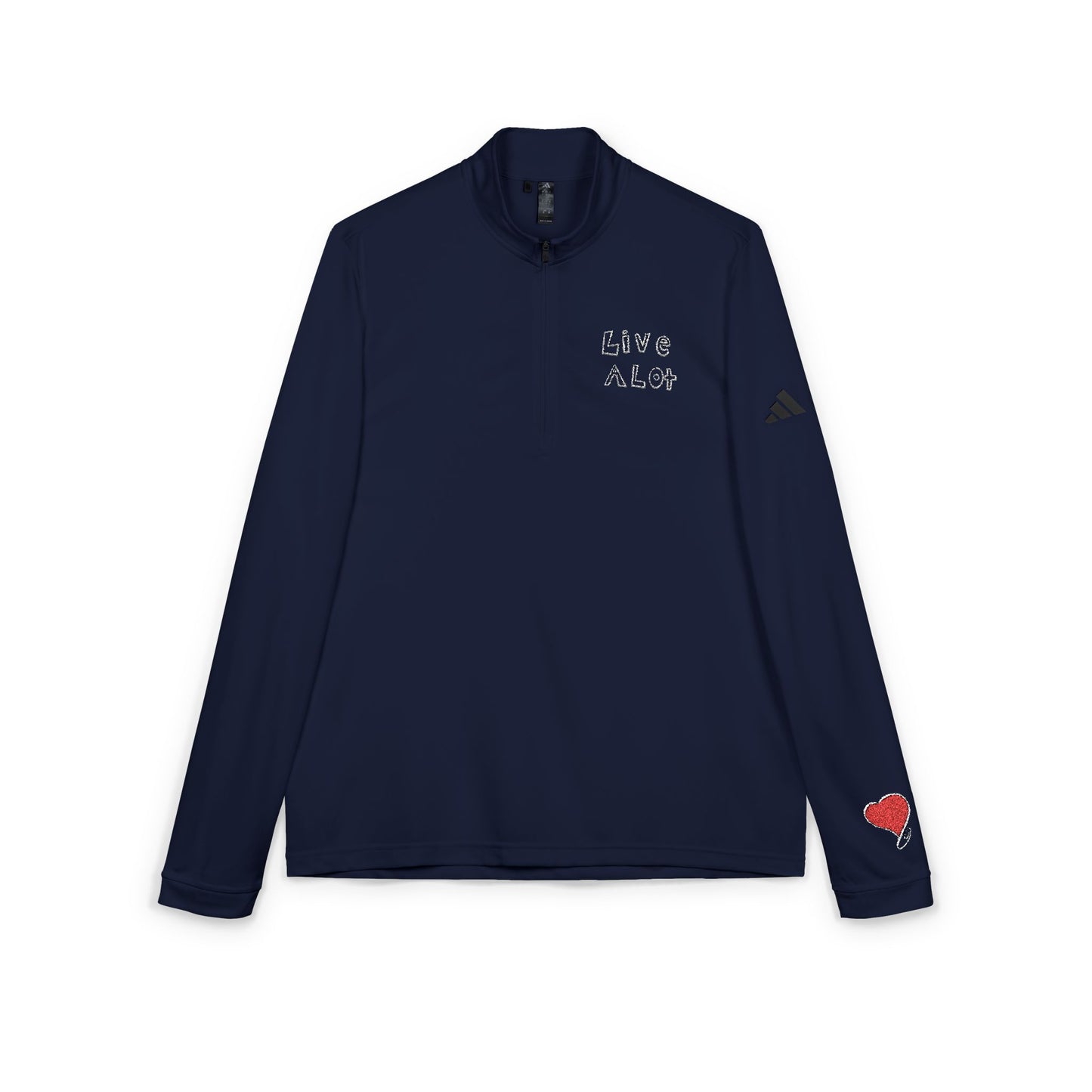 LIVE A LOT x adidas® Navy Quarter-Zip Pullover