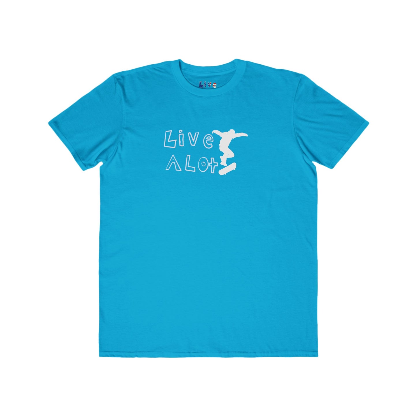 Live A Lot - Classic Cotton Tee — Skateboard Edition (Multiple Color Options)