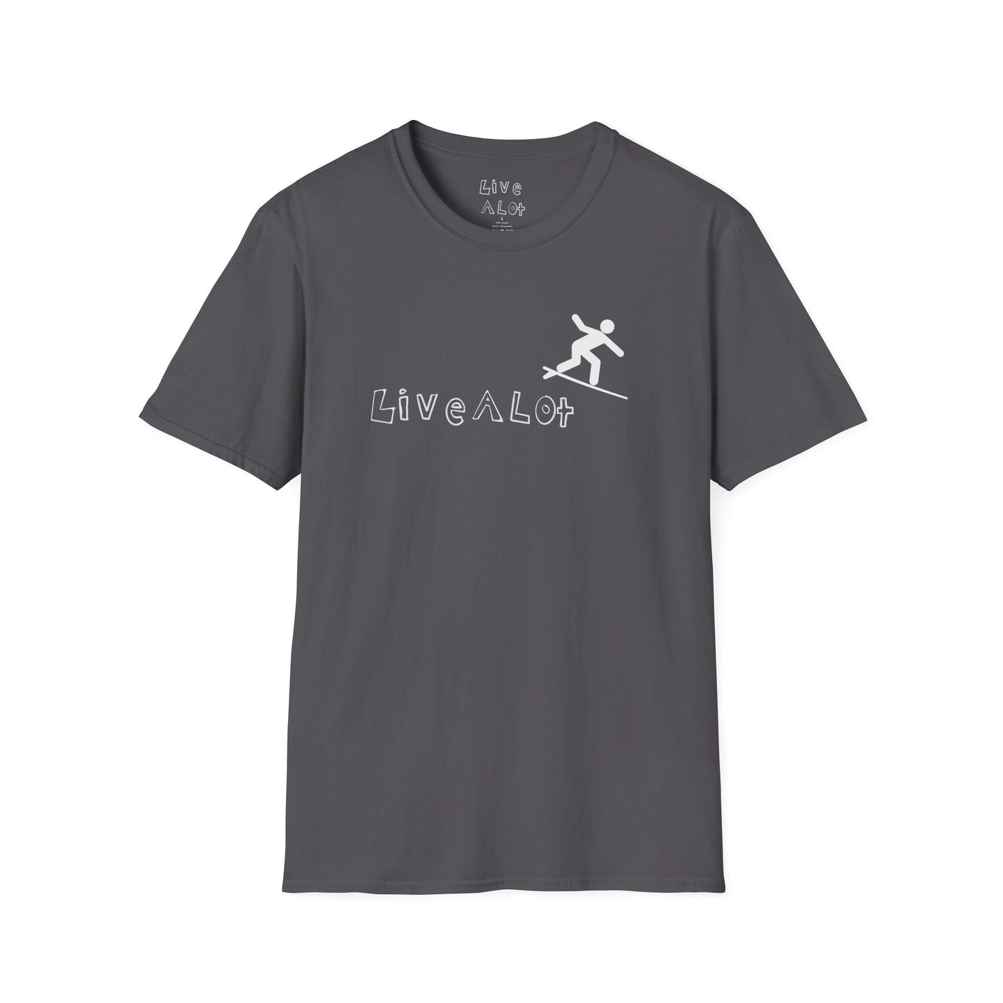 Live A Lot - Surfer Tee — Front & Back Print (Multiple Color Options)