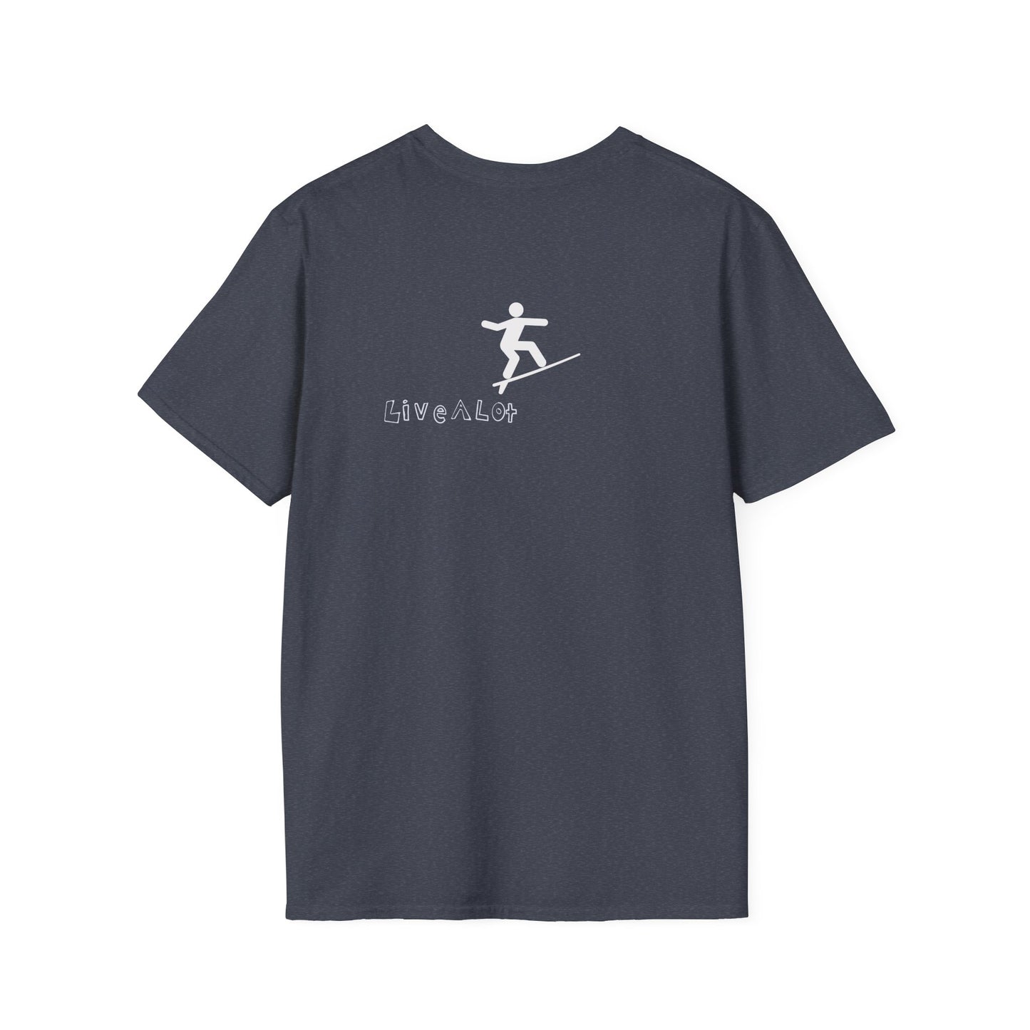 Live A Lot - Surfer Tee — Front & Back Print (Multiple Color Options)