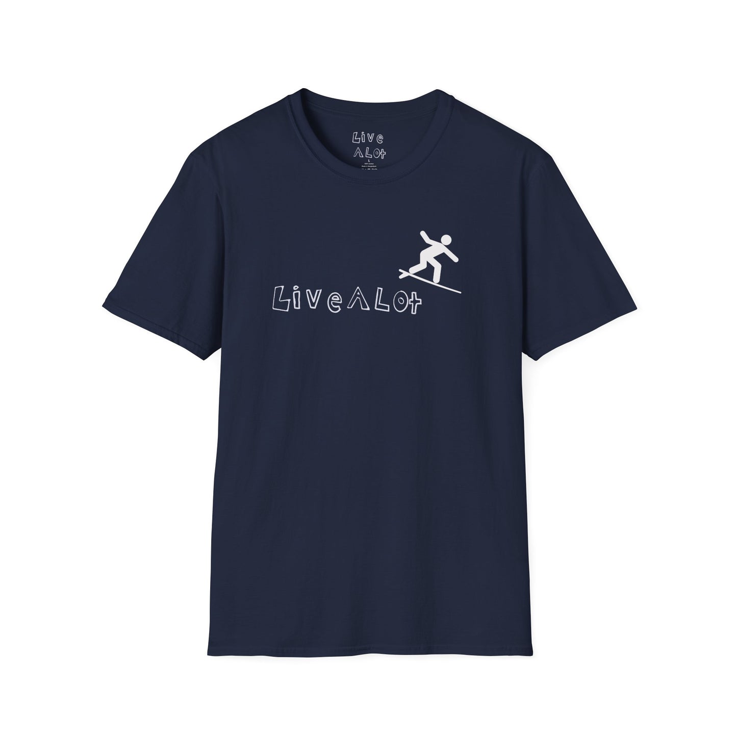 Live A Lot - Surfer Tee — Front & Back Print (Multiple Color Options)