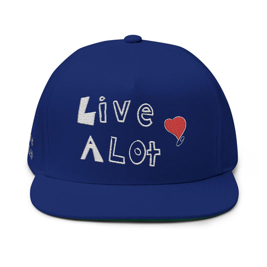 LIVE A LOT Heart Flat Bill Cap — City of Angels Edition