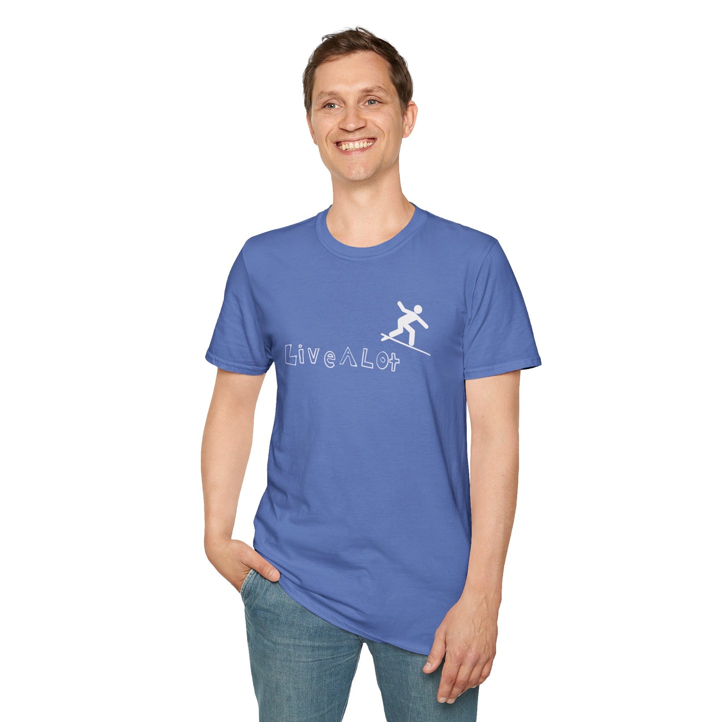 Live A Lot - Surfer Tee — Front & Back Print (Multiple Color Options)
