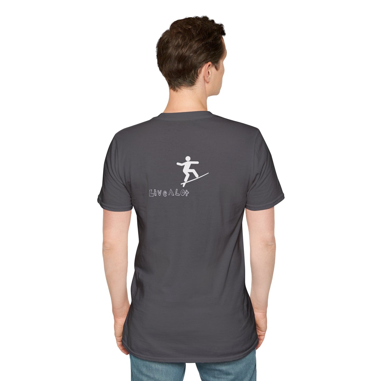 Live A Lot - Surfer Tee — Front & Back Print (Multiple Color Options)