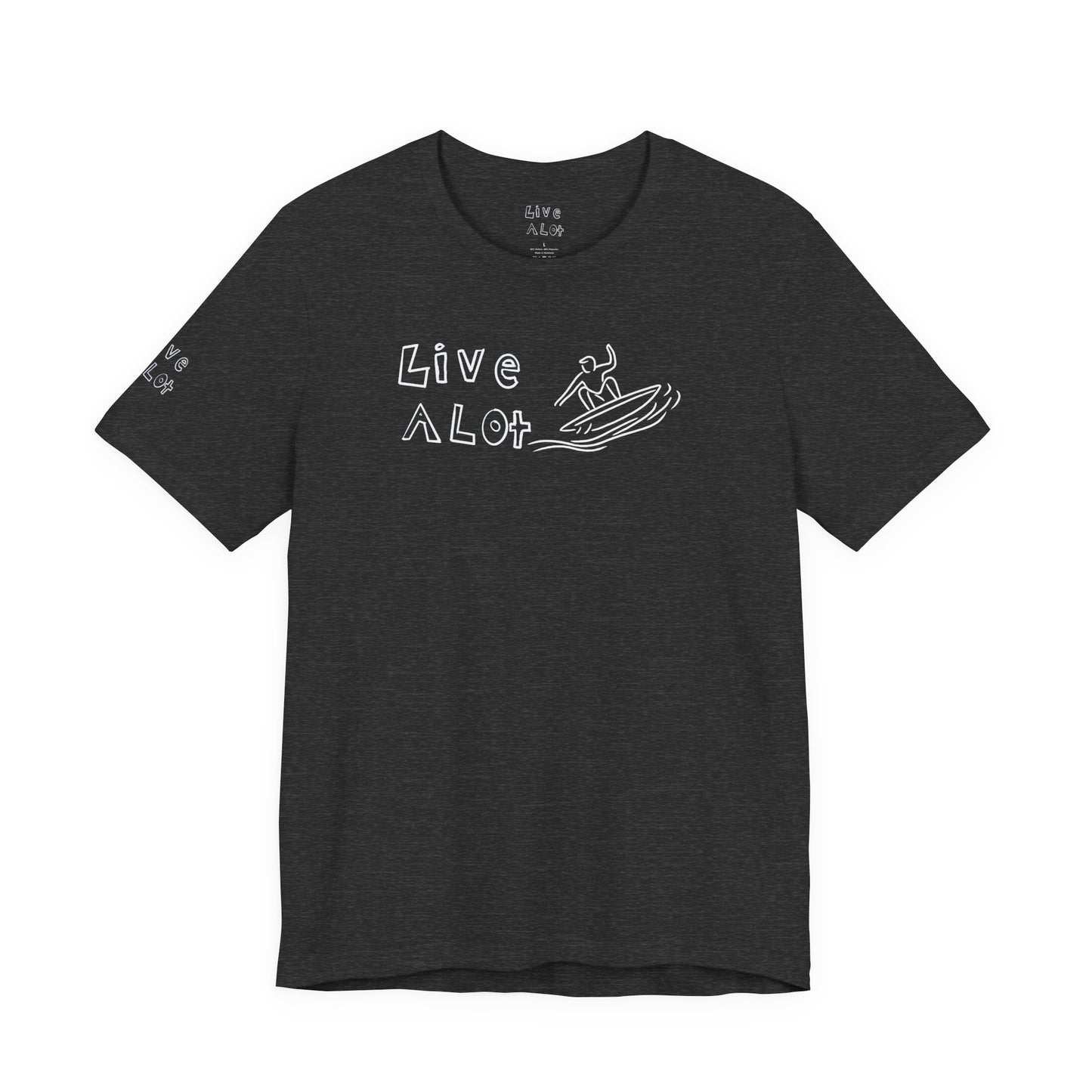 Live A Lot – Single Line Surfer Tee (Bella+Canvas 3001)