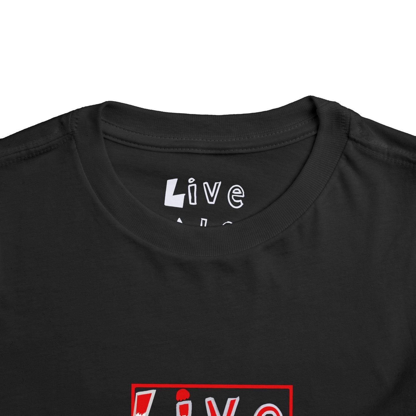 LIVE A LOT Toddler Tee — Red, White & Blue (Home Plate Edition)