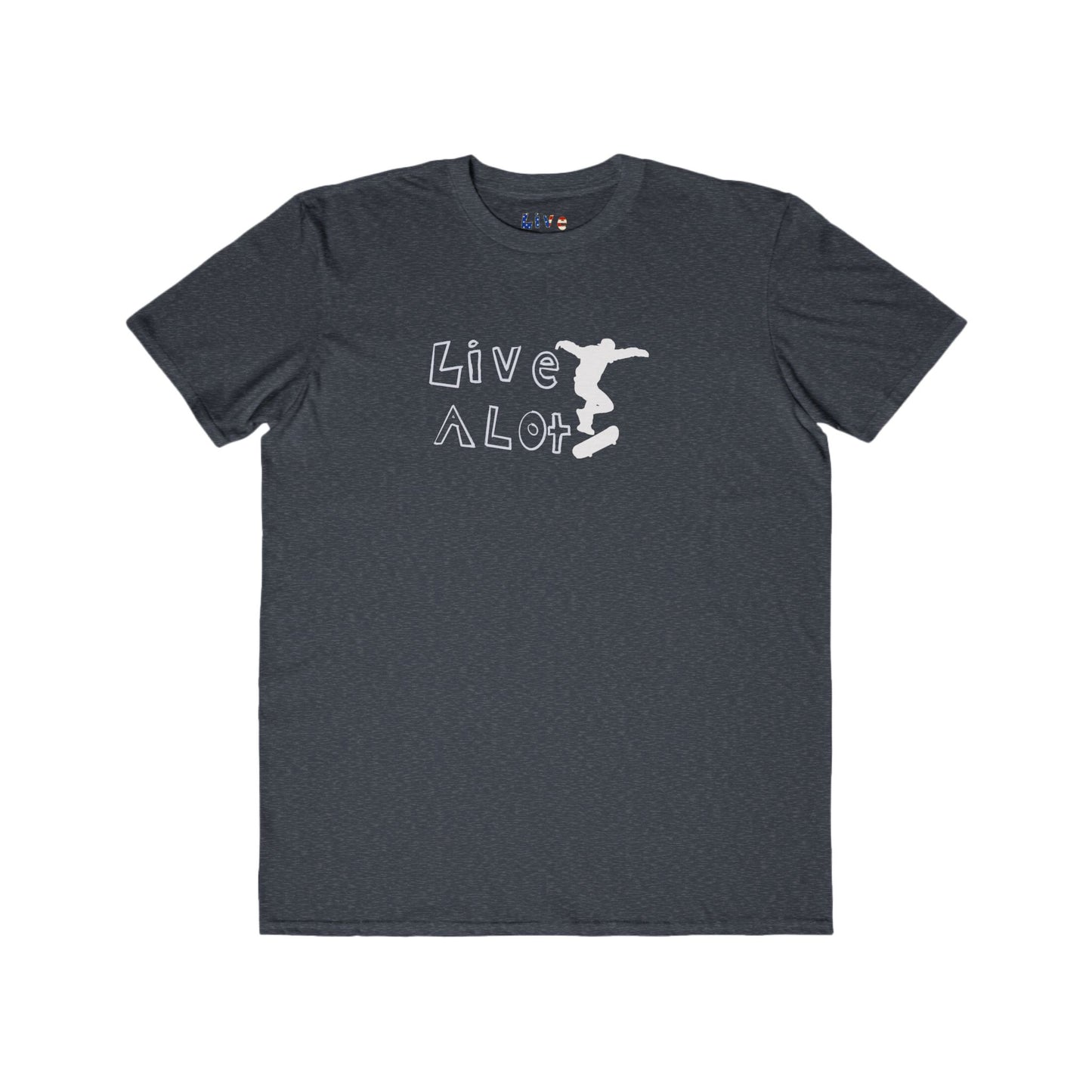 Live A Lot - Classic Cotton Tee — Skateboard Edition (Multiple Color Options)