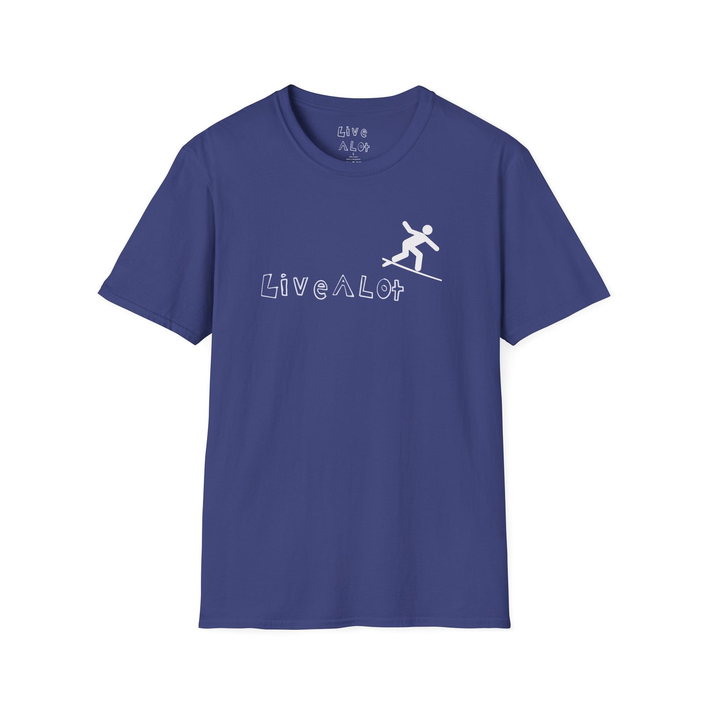 Live A Lot - Surfer Tee — Front & Back Print (Multiple Color Options)