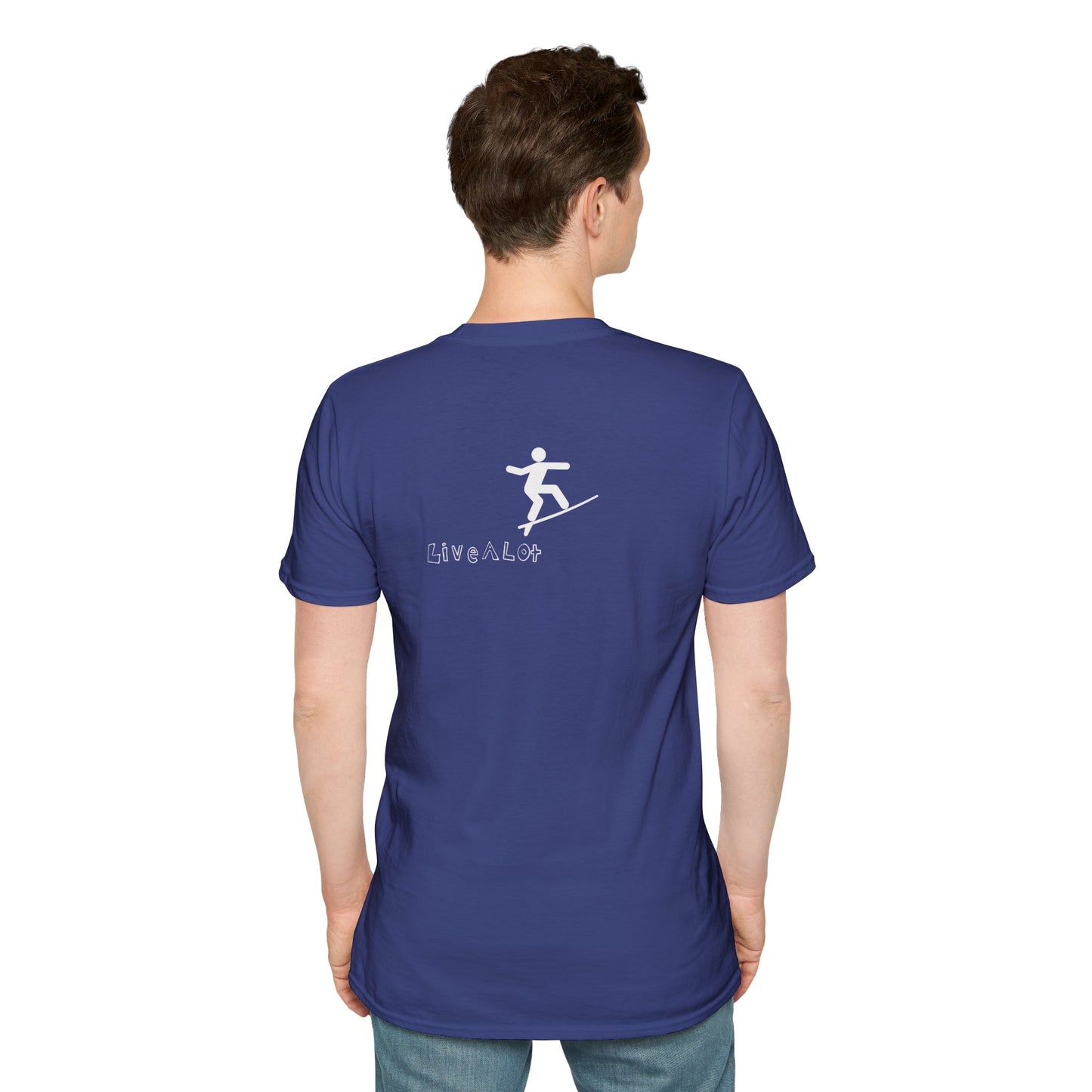 Live A Lot - Surfer Tee — Front & Back Print (Multiple Color Options)