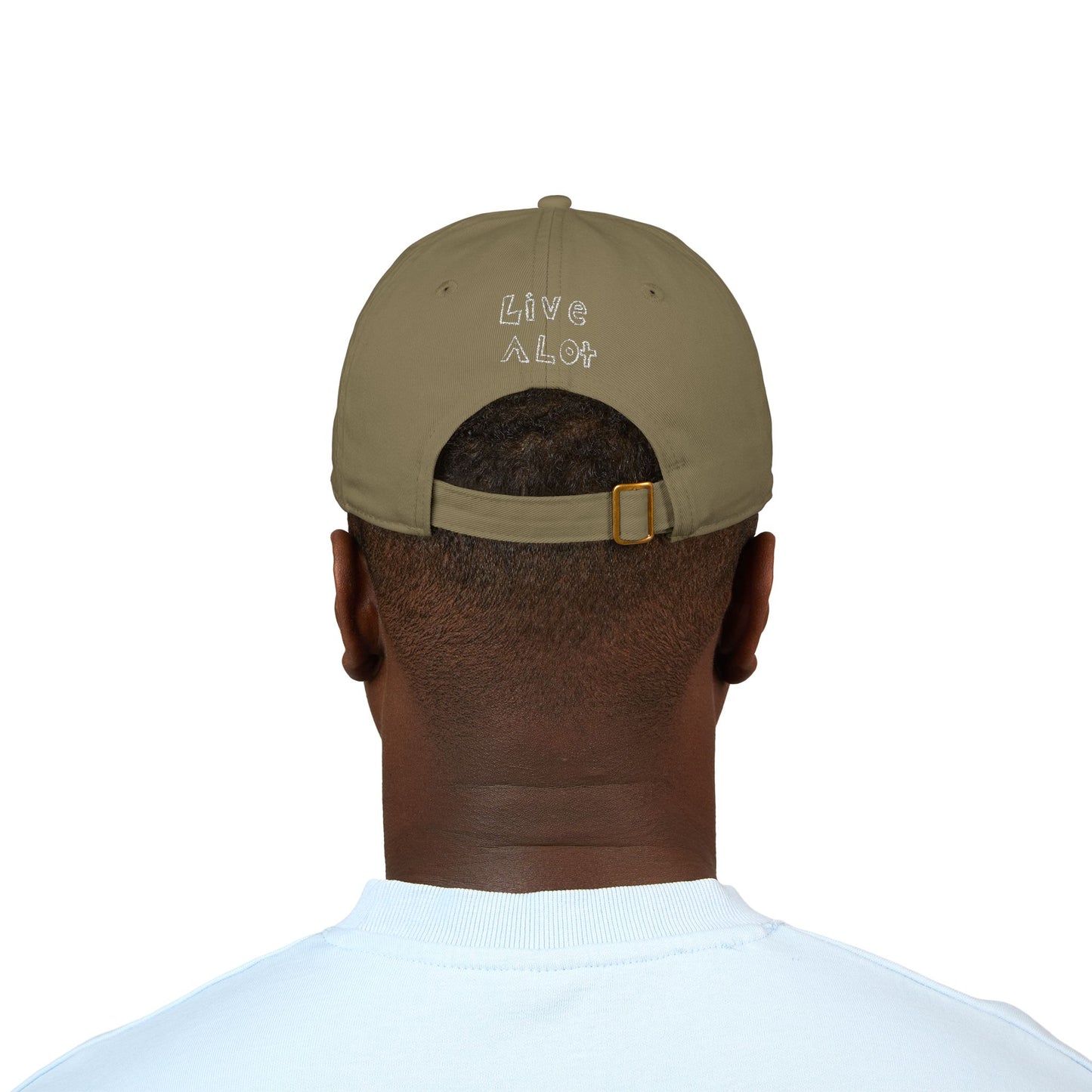 LIVE A LOT – Dad Cap (White Embroidery - Multiple Color Options)
