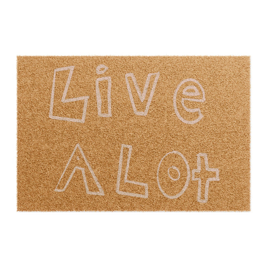 LIVE A LOT –  Coir Door Mat (24" x 16") First impressions start at your front door.