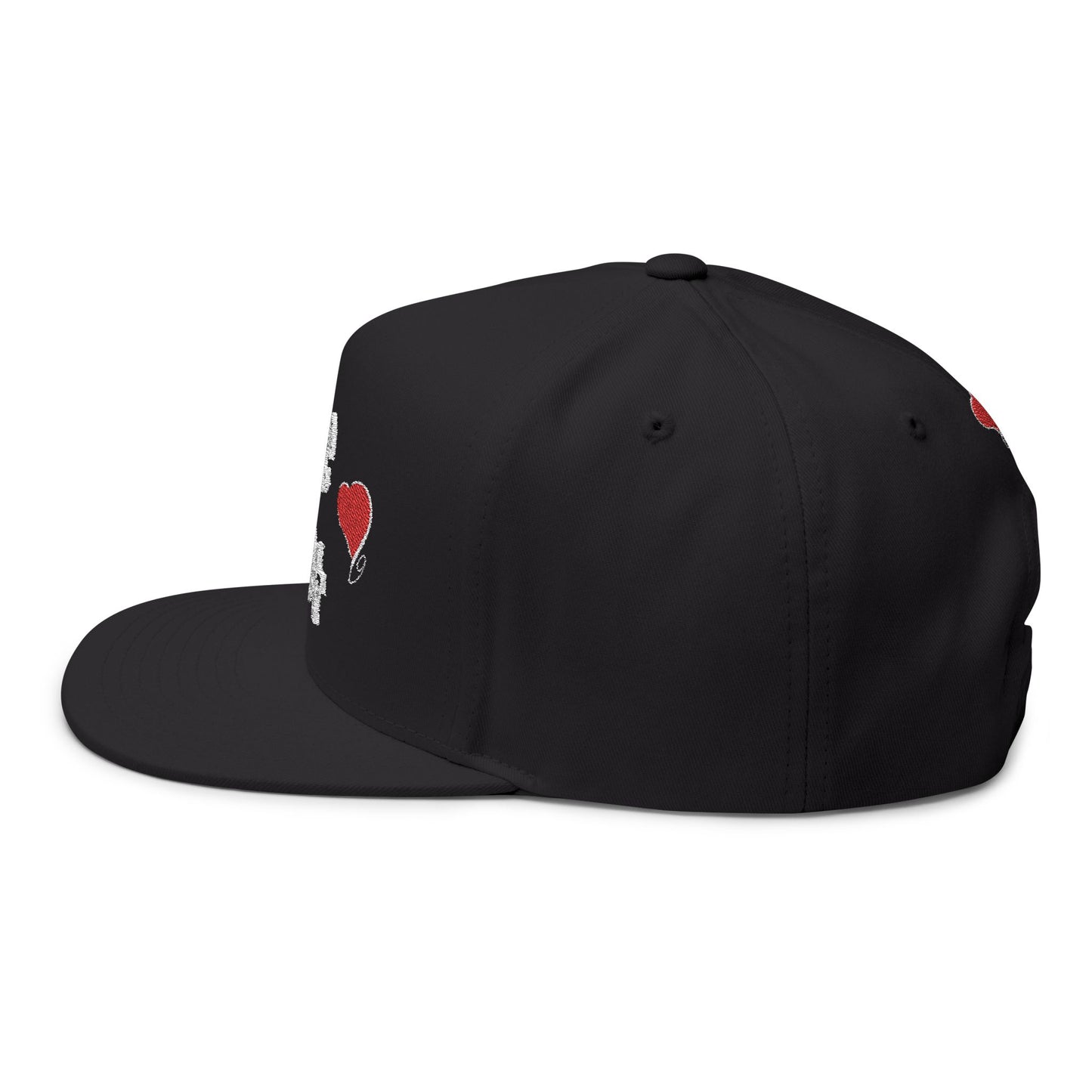LIVE A LOT Heart Flat Bill Cap — City of Angels Edition