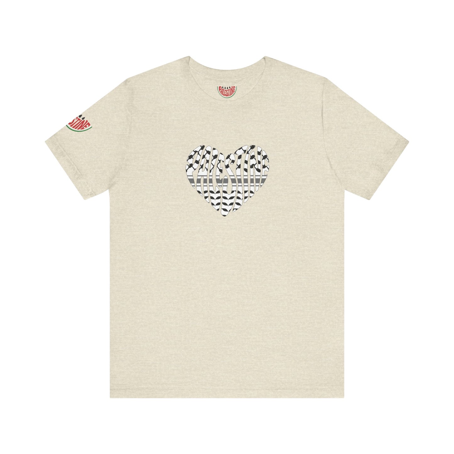Copy of Palestinian Heart – Keffiyah & Watermelon Edition Tee (multiple color options)