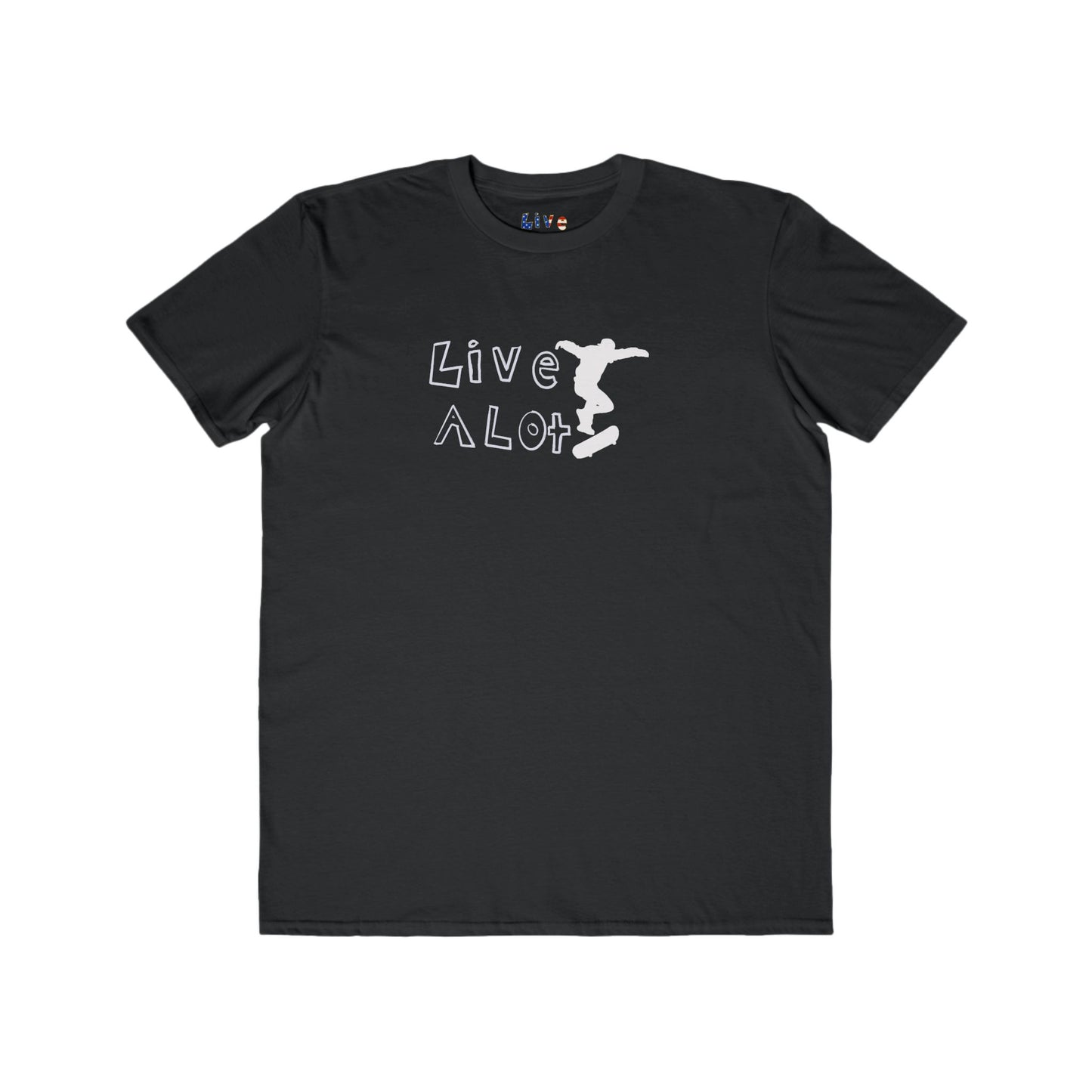 Live A Lot - Classic Cotton Tee — Skateboard Edition (Multiple Color Options)