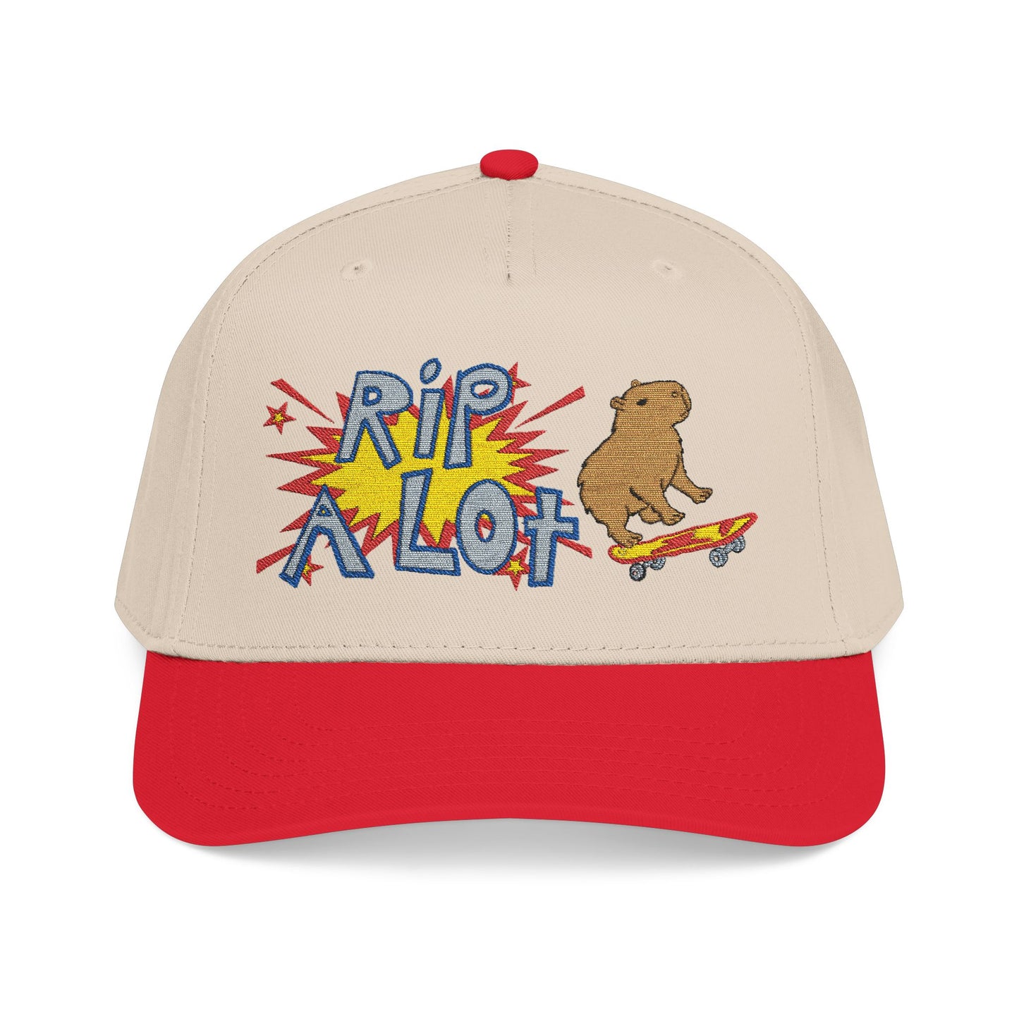 Rip A Lot™ Comic Skateboarding Capybara Hat