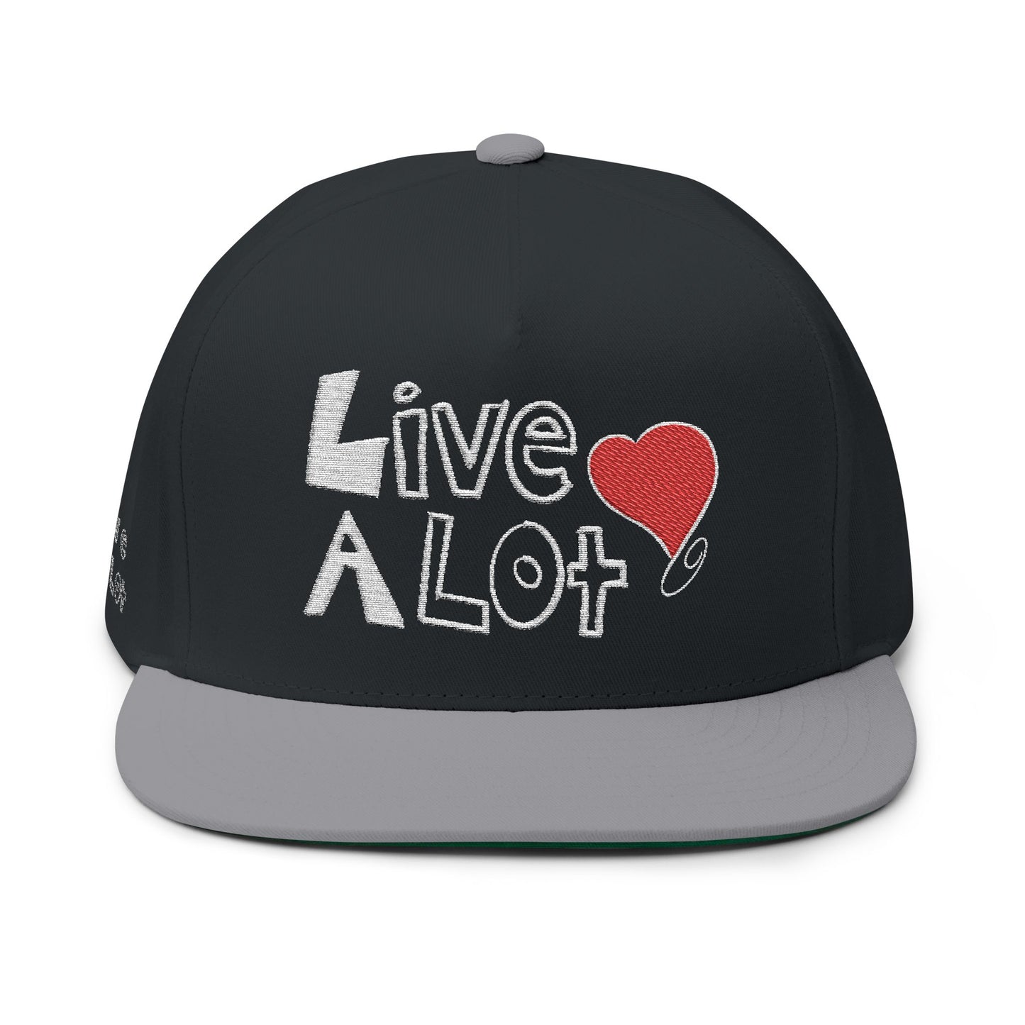 LIVE A LOT Heart Flat Bill Cap — City of Angels Edition