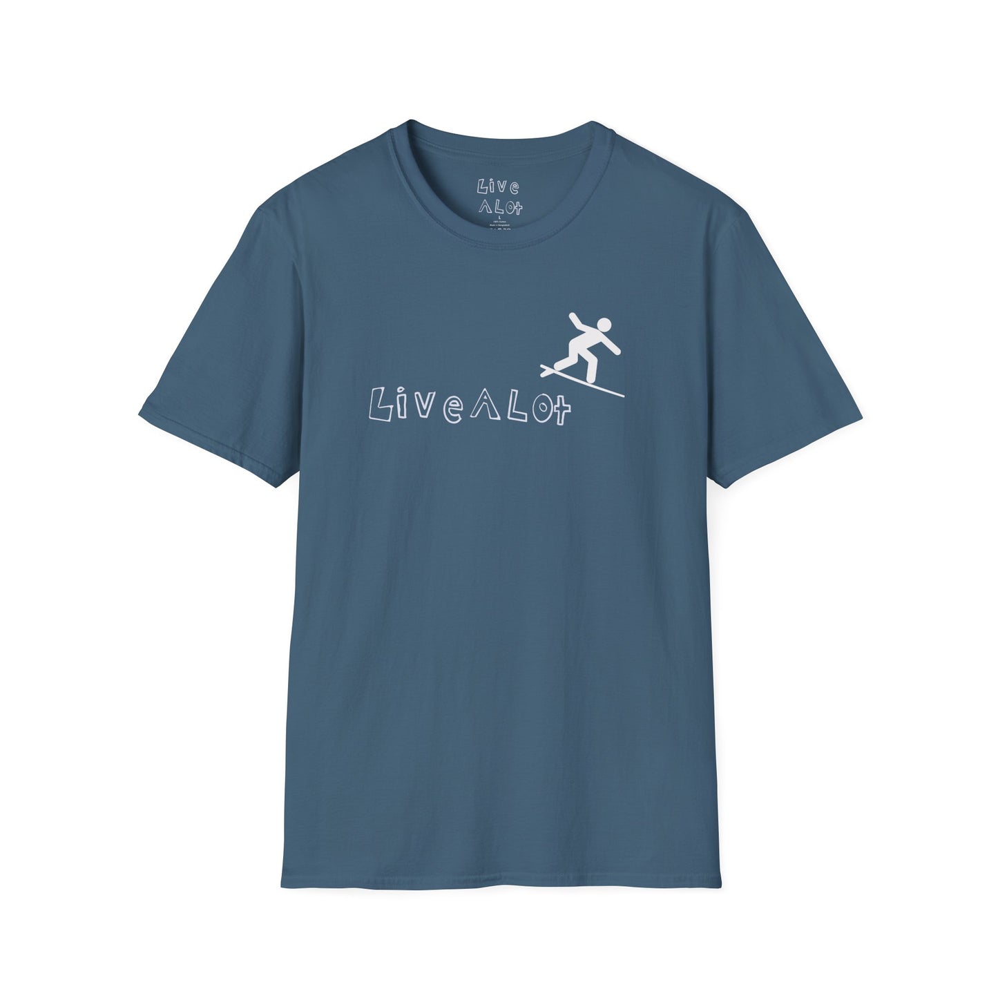 Live A Lot - Surfer Tee — Front & Back Print (Multiple Color Options)
