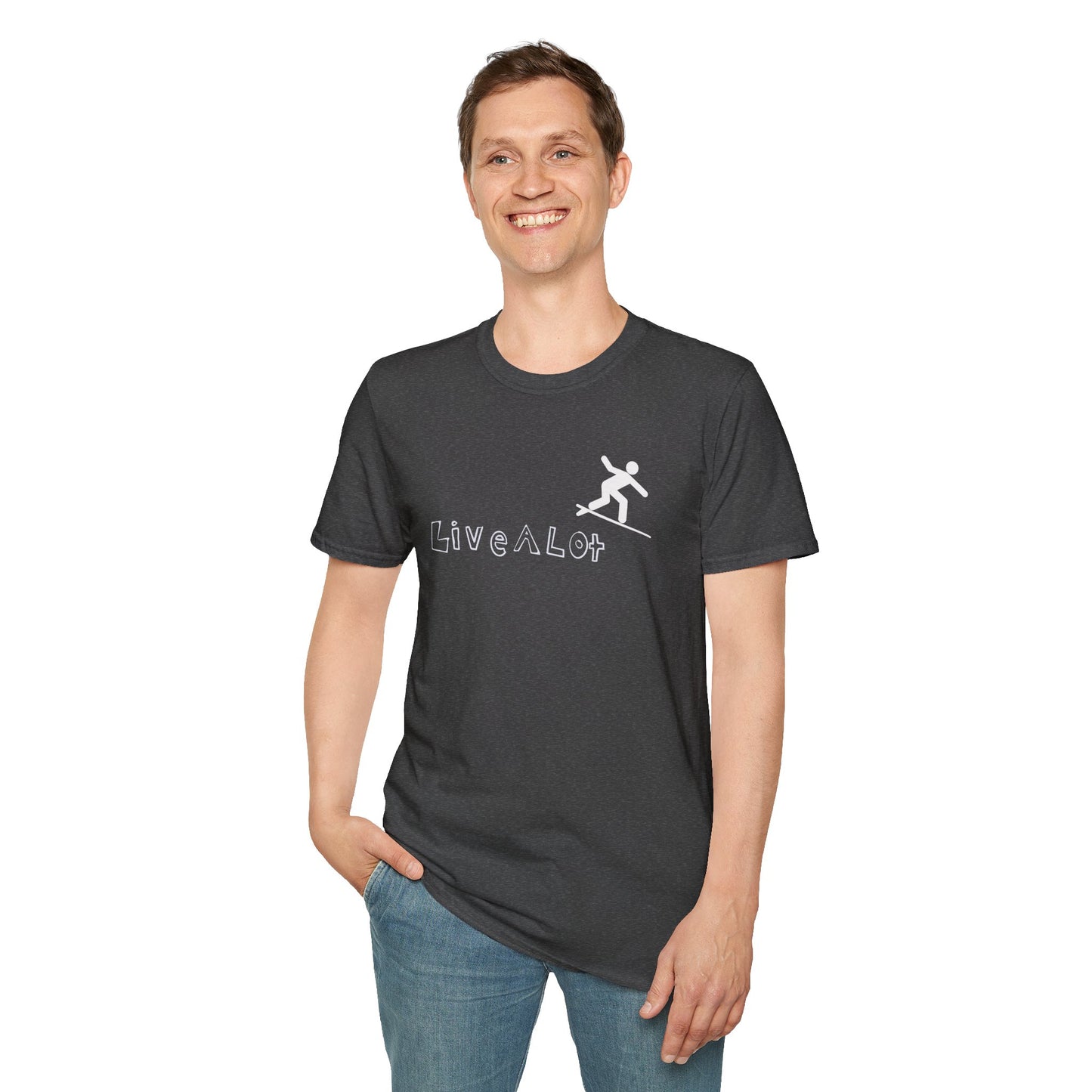 Live A Lot - Surfer Tee — Front & Back Print (Multiple Color Options)