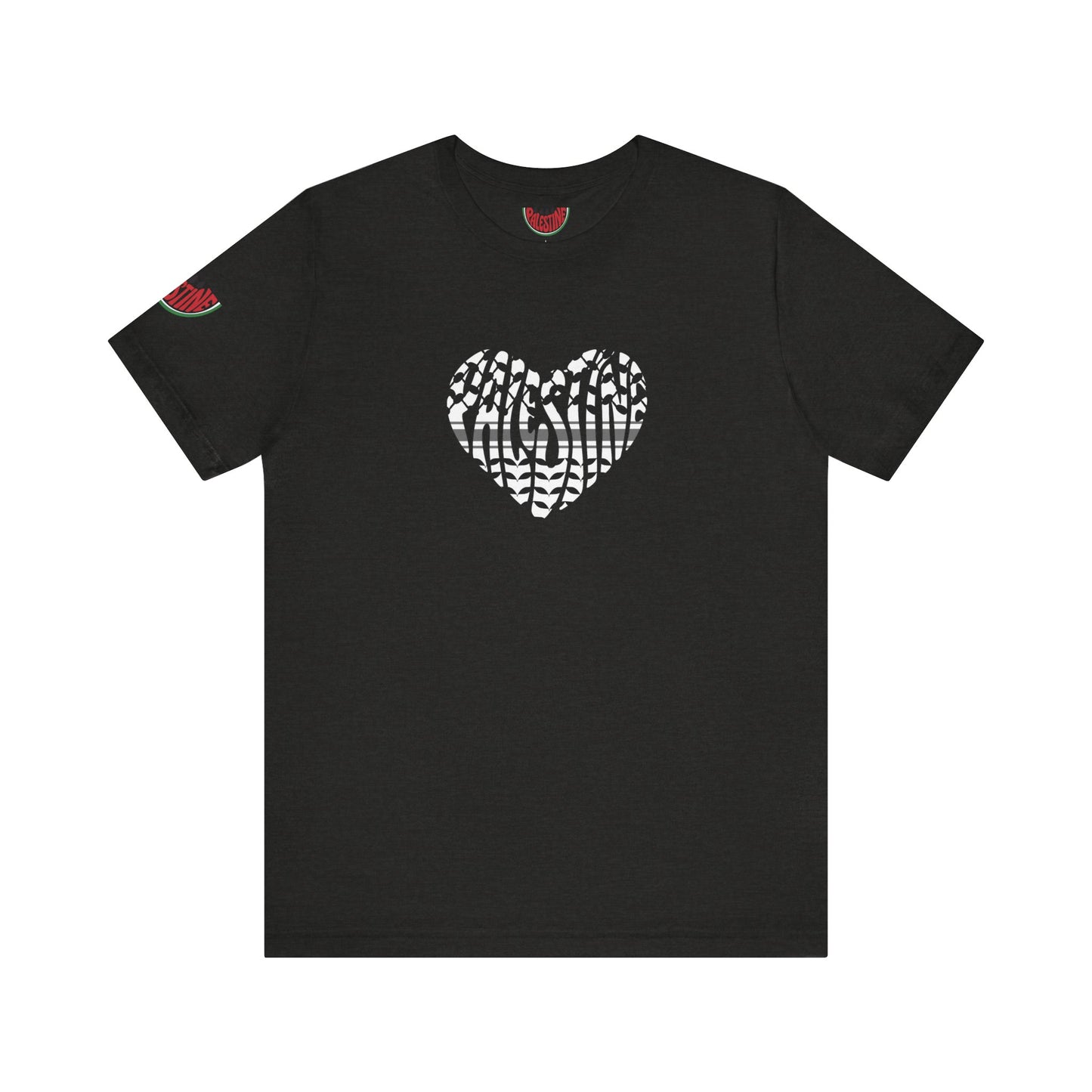 Copy of Palestinian Heart – Keffiyah & Watermelon Edition Tee (multiple color options)