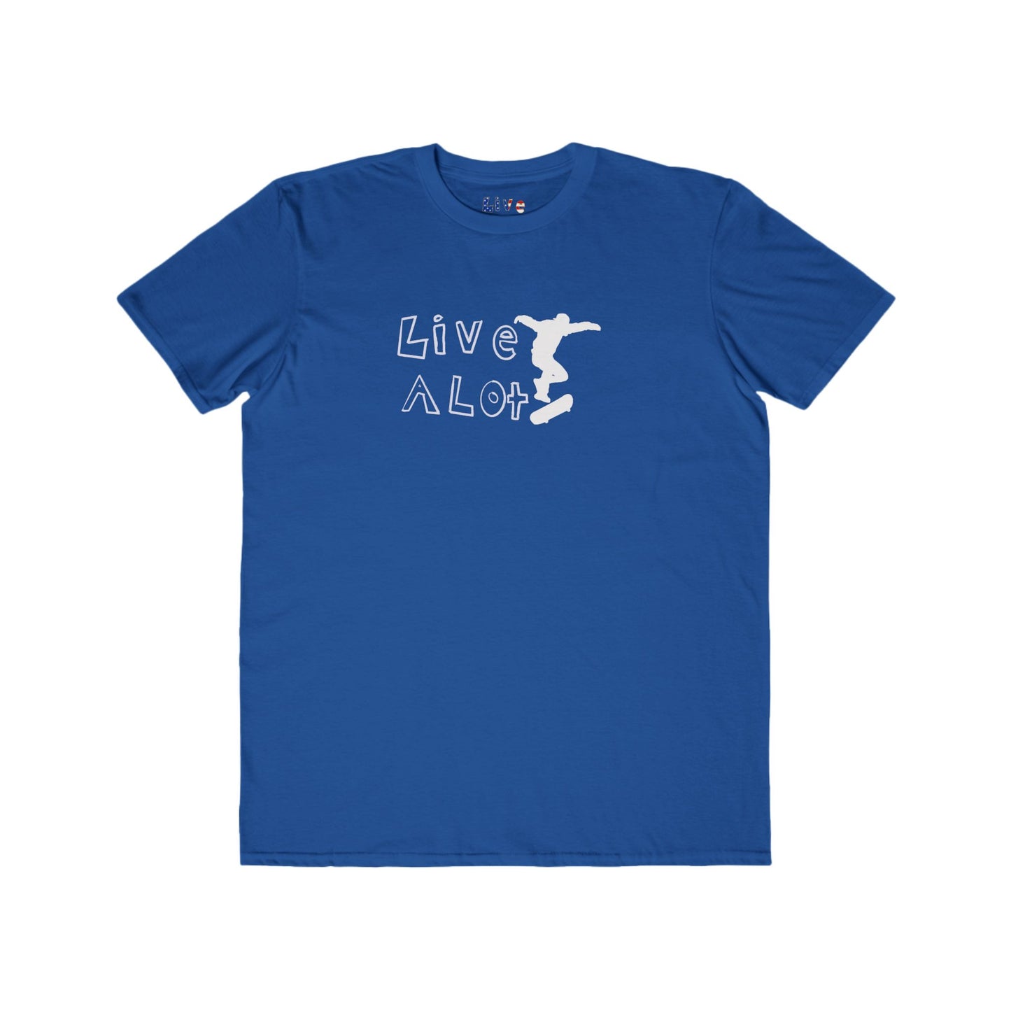 Live A Lot - Classic Cotton Tee — Skateboard Edition (Multiple Color Options)