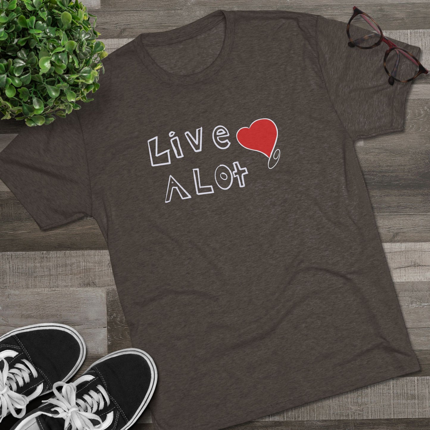 Live A Lot – Heart Edition Tee (Multiple Color Options)