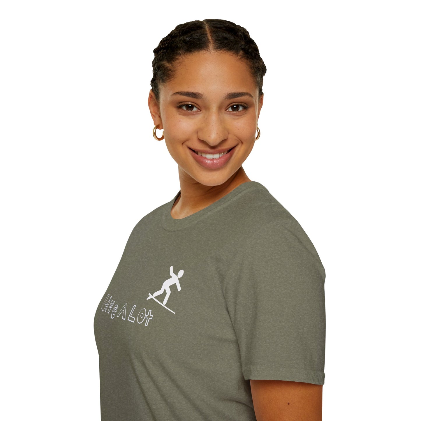 Live A Lot - Surfer Tee — Front & Back Print (Multiple Color Options)