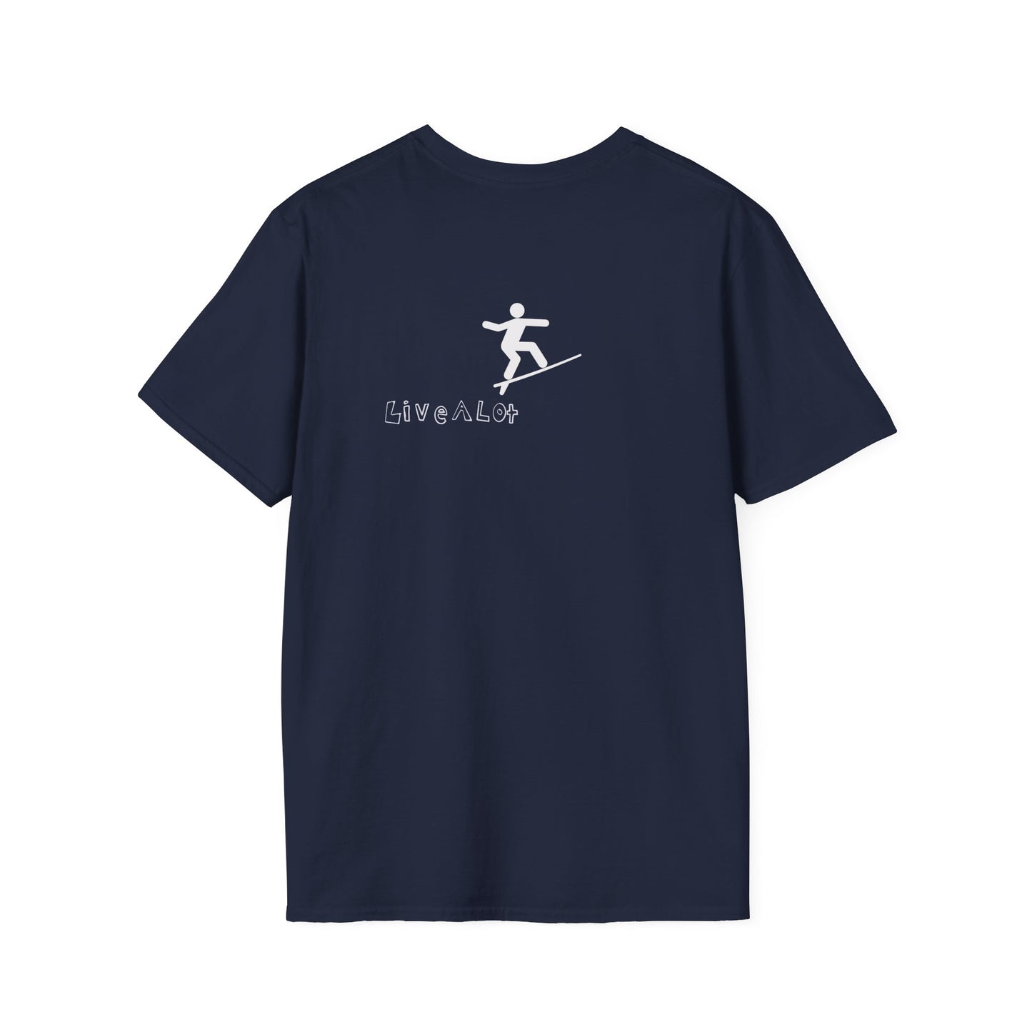 Live A Lot - Surfer Tee — Front & Back Print (Multiple Color Options)