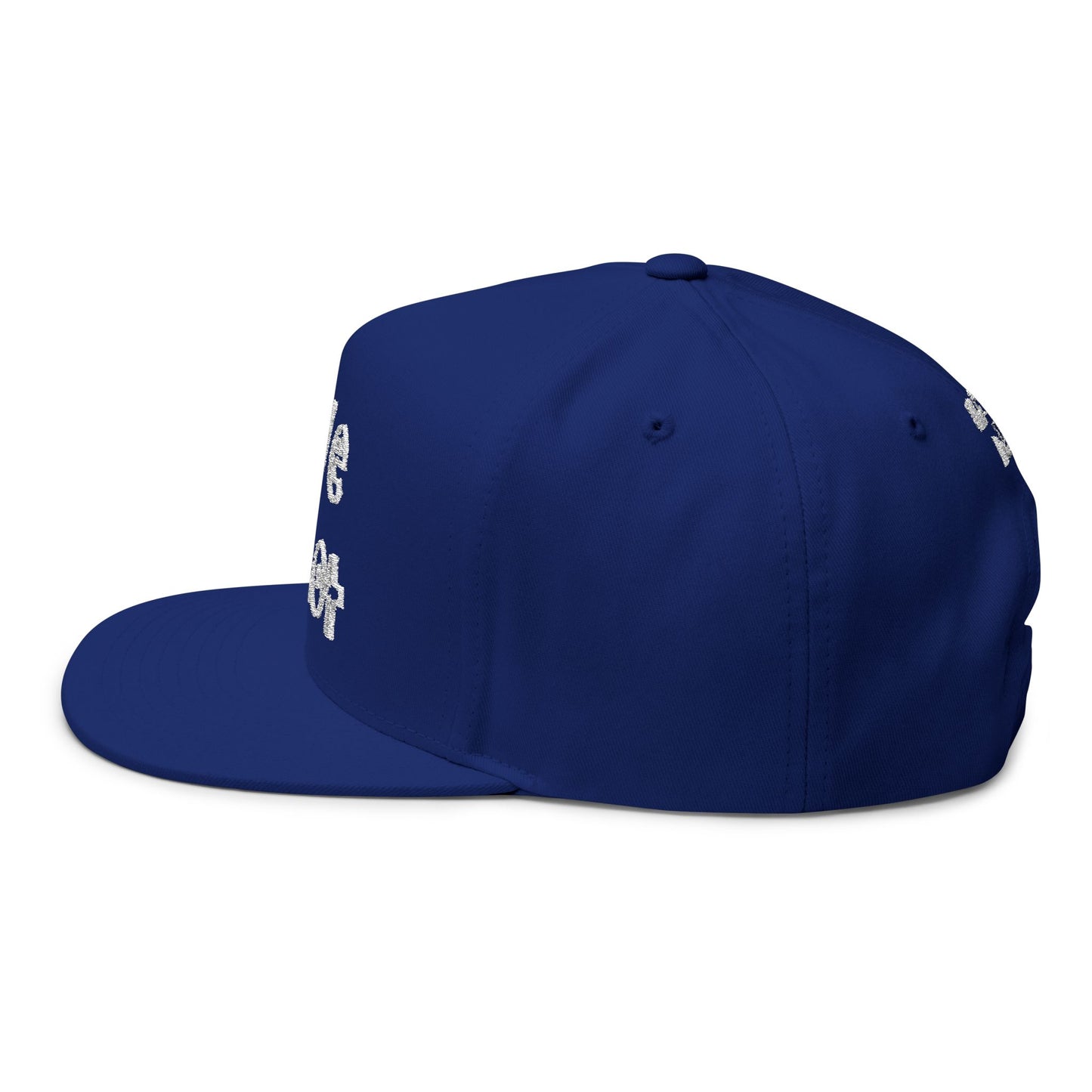 LIVE A LOT – LA – Flat Bill Cap (Royal Blue & White)