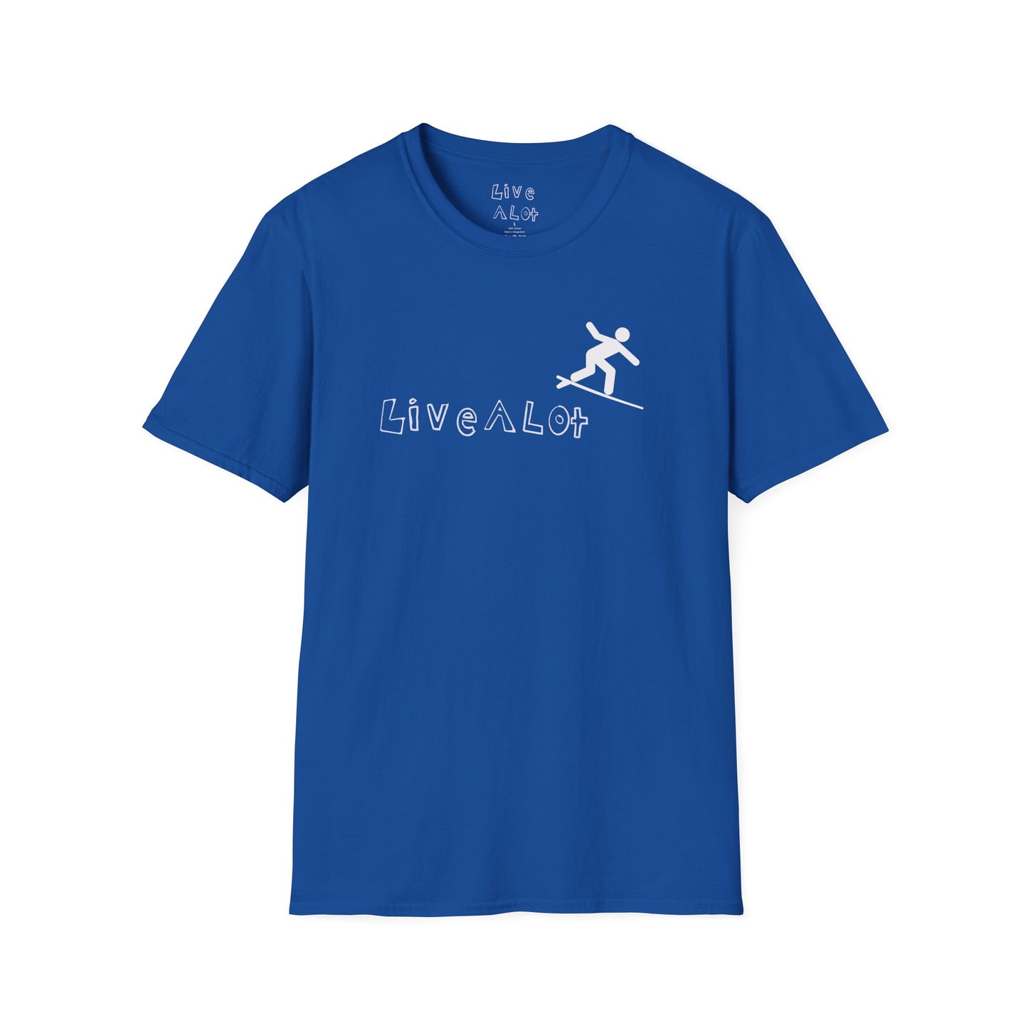 Live A Lot - Surfer Tee — Front & Back Print (Multiple Color Options)