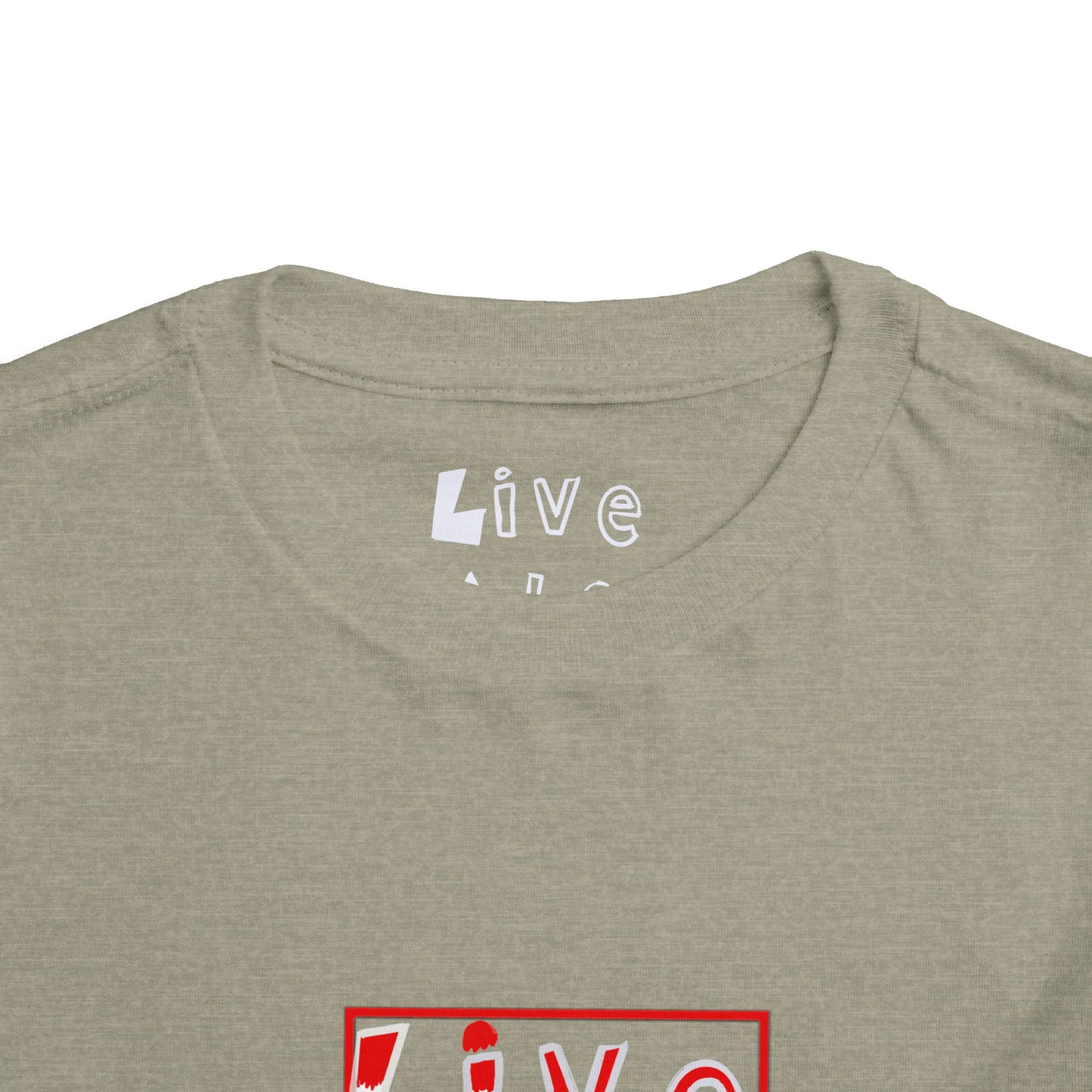 LIVE A LOT Toddler Tee — Red, White & Blue (Home Plate Edition)