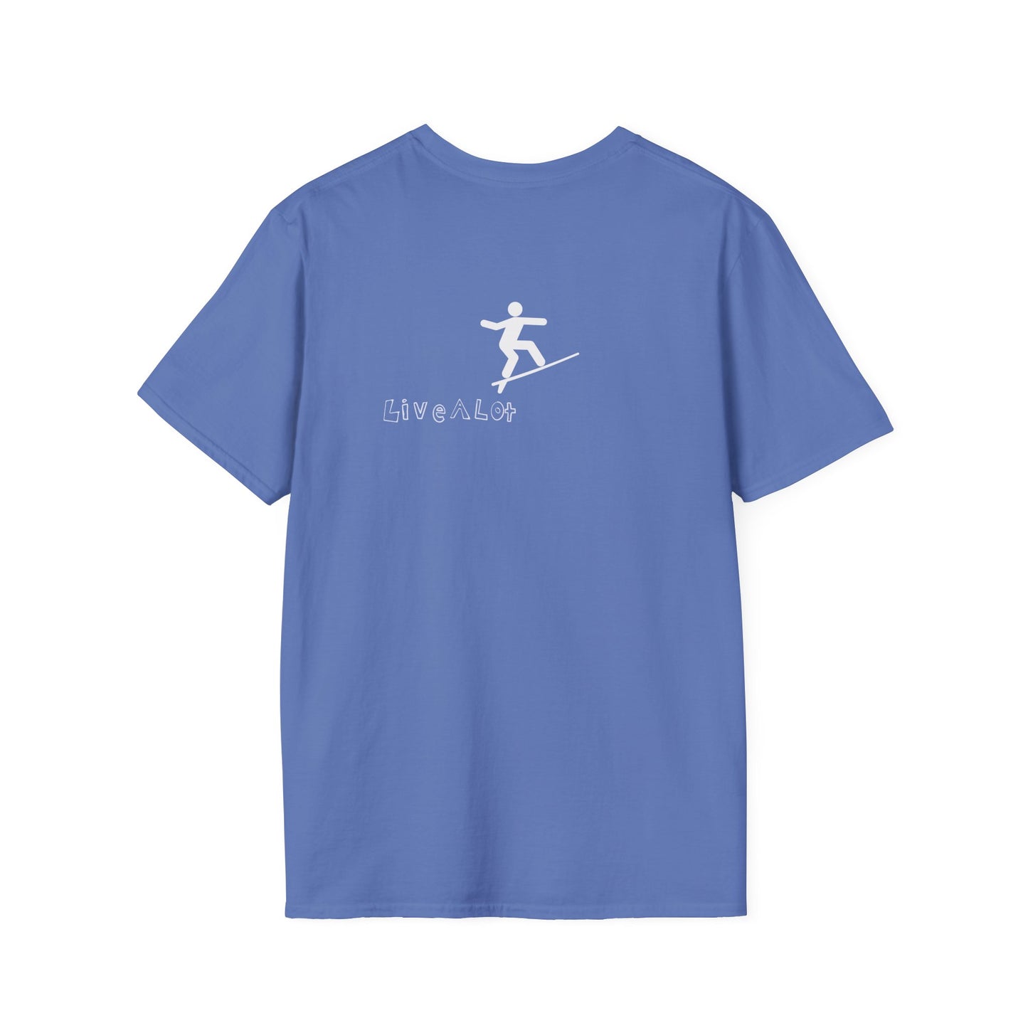 Live A Lot - Surfer Tee — Front & Back Print (Multiple Color Options)
