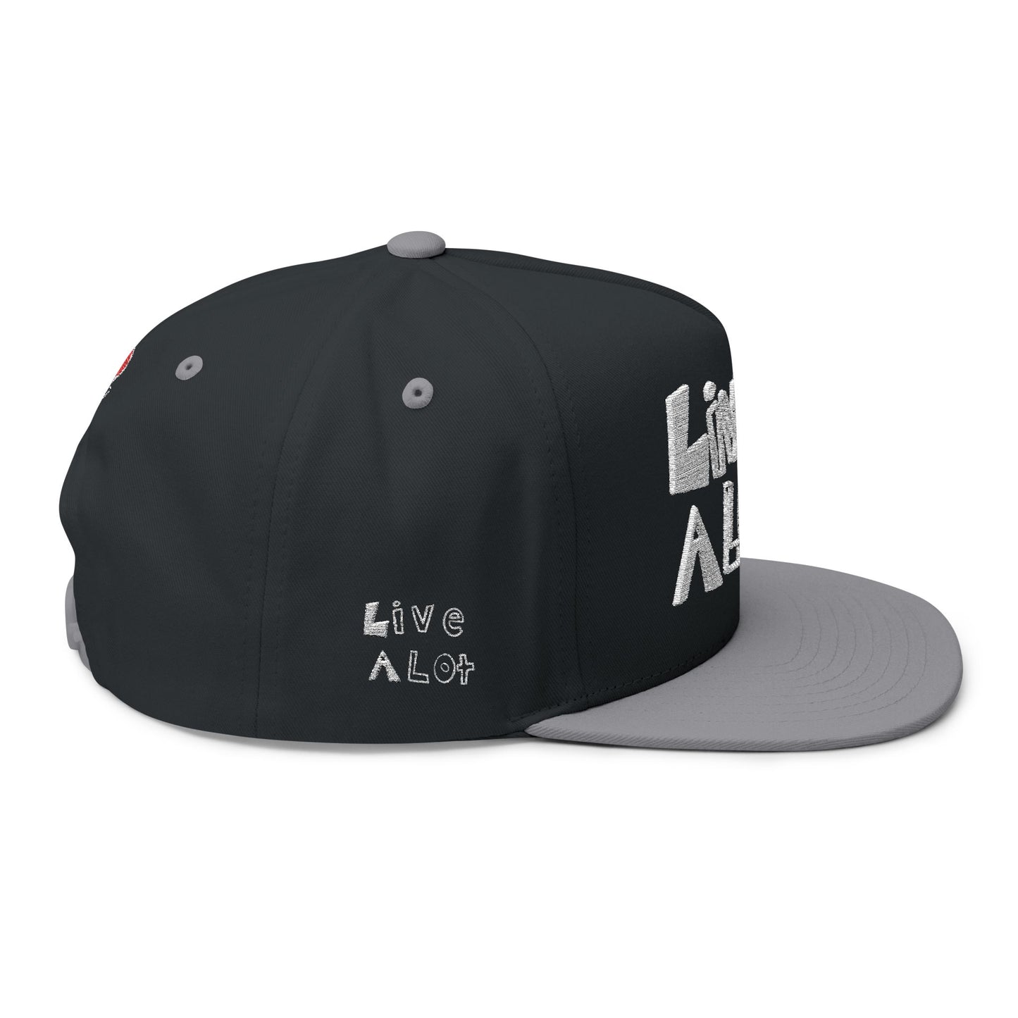 LIVE A LOT Heart Flat Bill Cap — City of Angels Edition