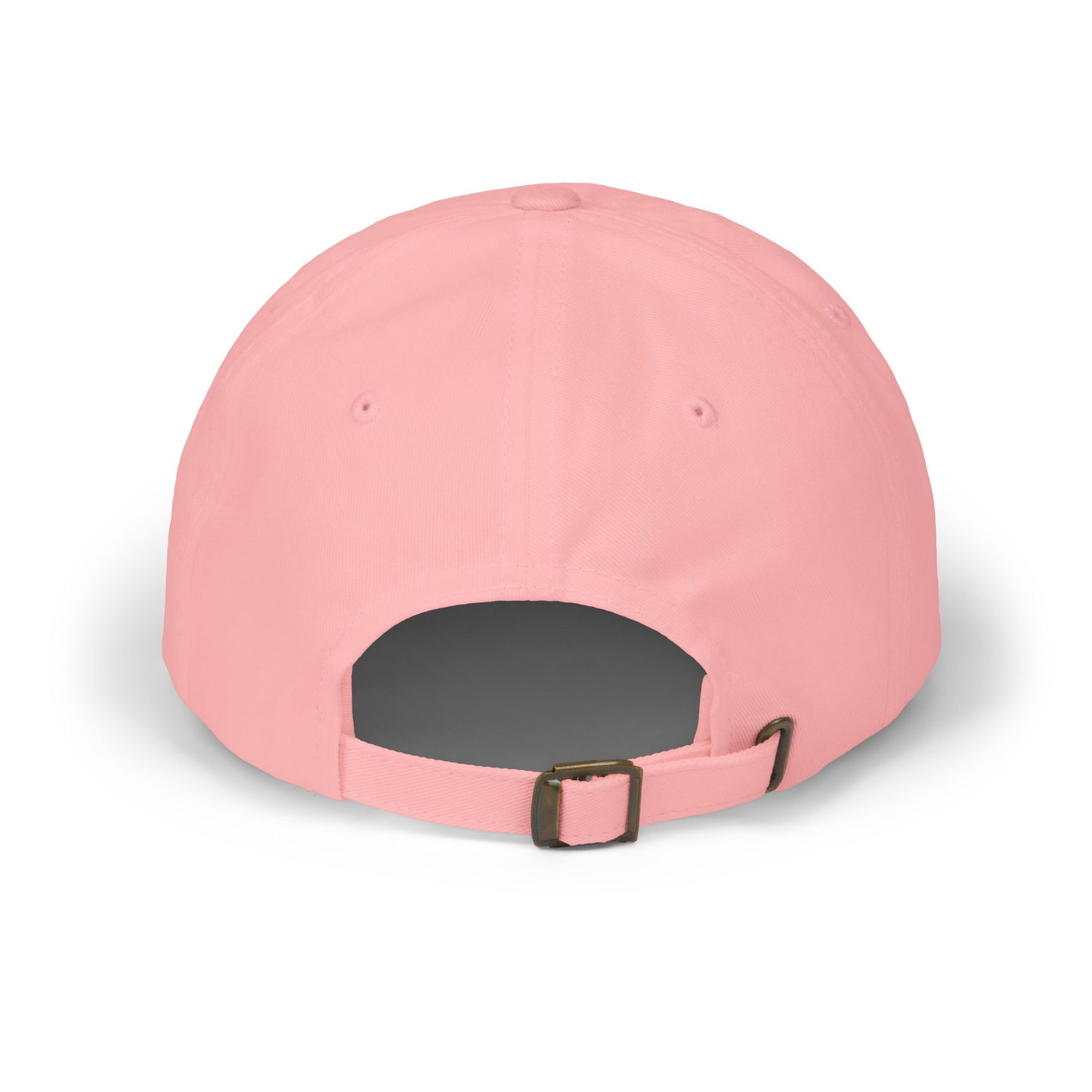 LIVE A LOT - Dad Cap – Pink Hat with Navy Blue Embroidery!