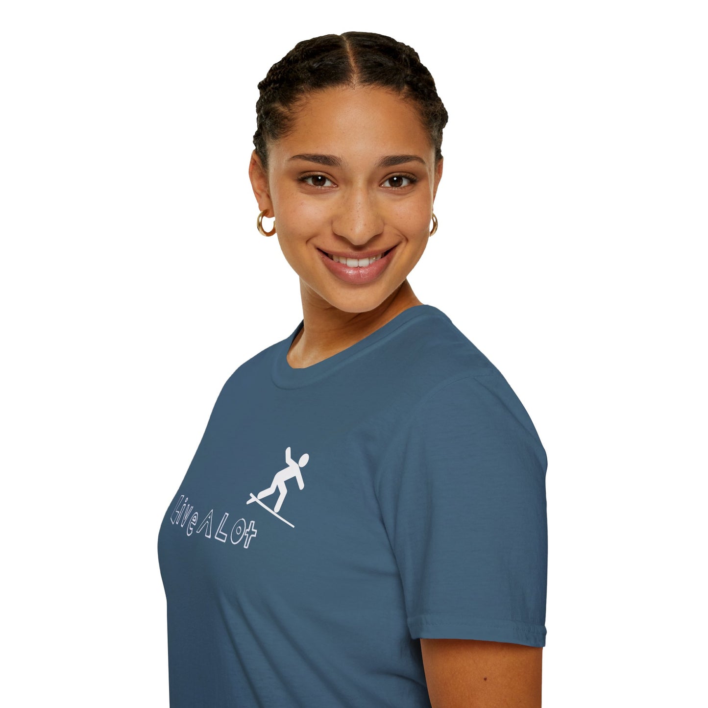 Live A Lot - Surfer Tee — Front & Back Print (Multiple Color Options)